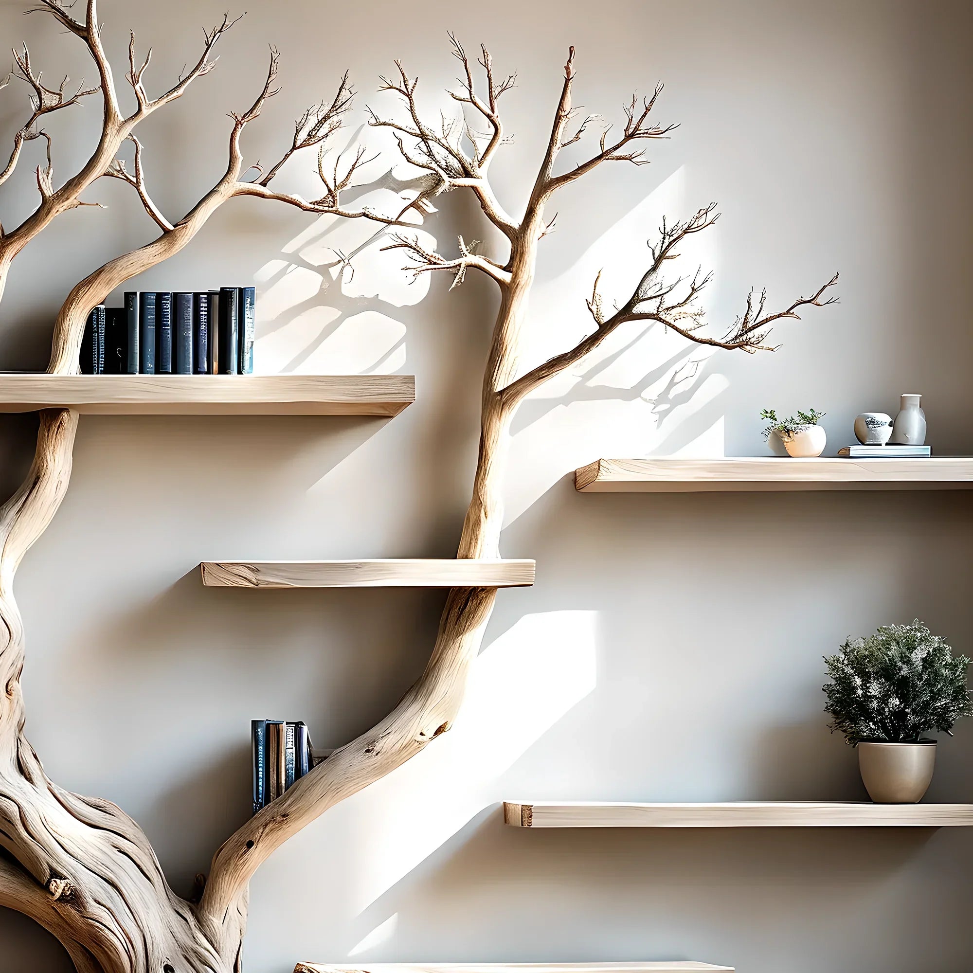 Bookshelf shaped like old trees, perennial trees, bookshelf for home decoration - Image 4