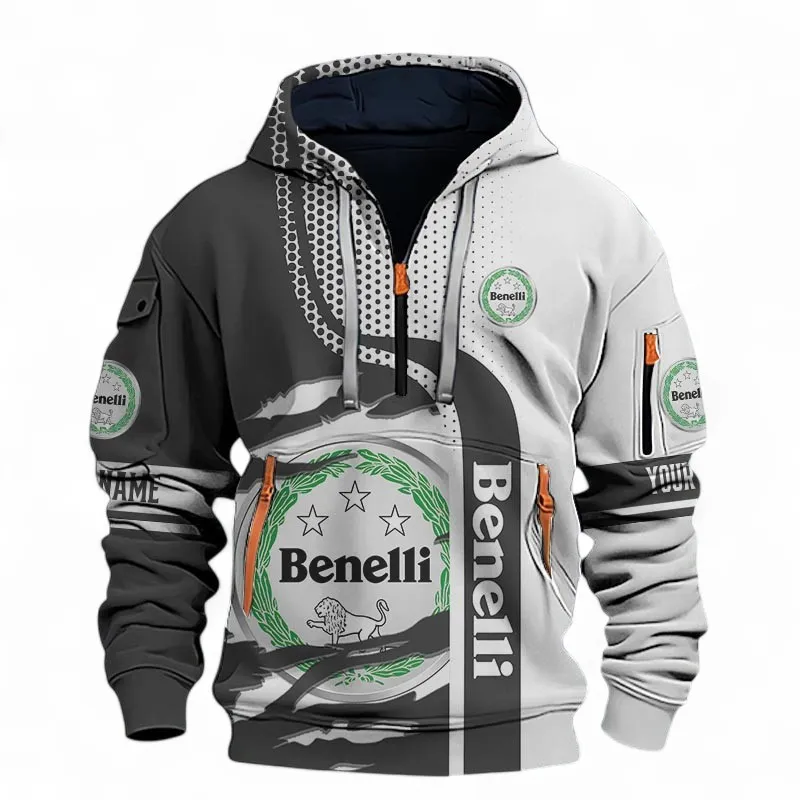 Modern Cruiser Hoodie Half Zip 3D, Streetwear Casual Outfit For Car Lovers CAR398 - Black