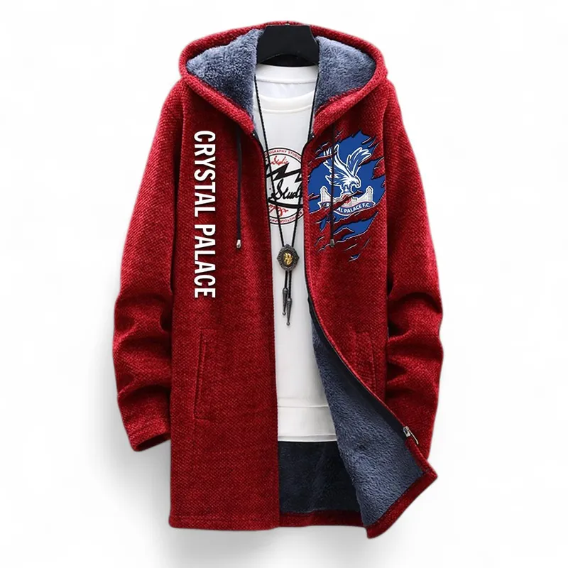 South End Eagles Fleece Windbreaker Jacket, Ultimate Fan Windbreaker EPL127 - Red