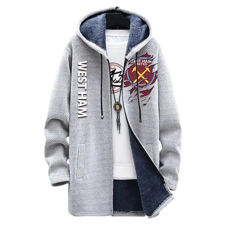Maroon Footballers Fleece Windbreaker Jacket, Team Pride Windbreaker EPL127 - White