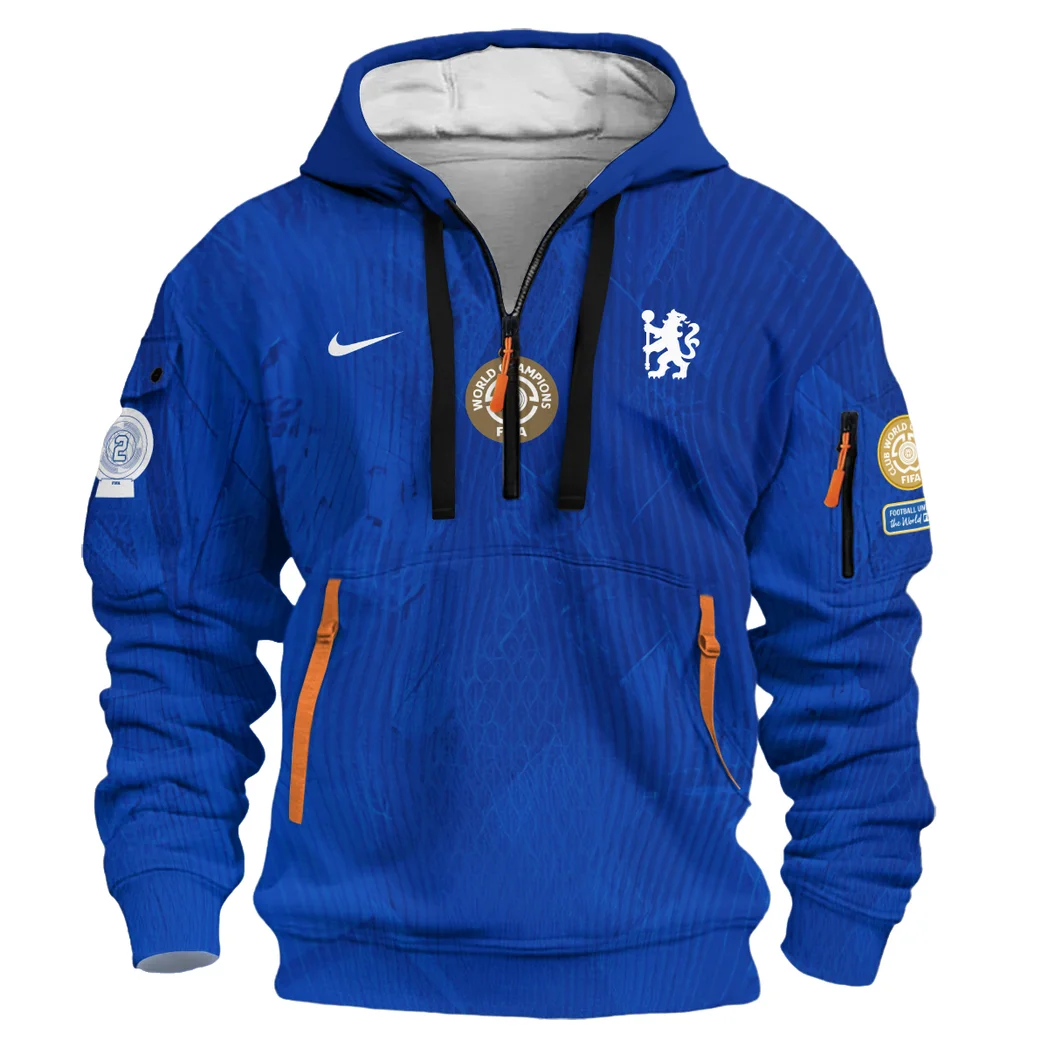 Fan Gift Hoodie Half Zipper, Sports-Inspired Logo Design HVN1129 - Image 2