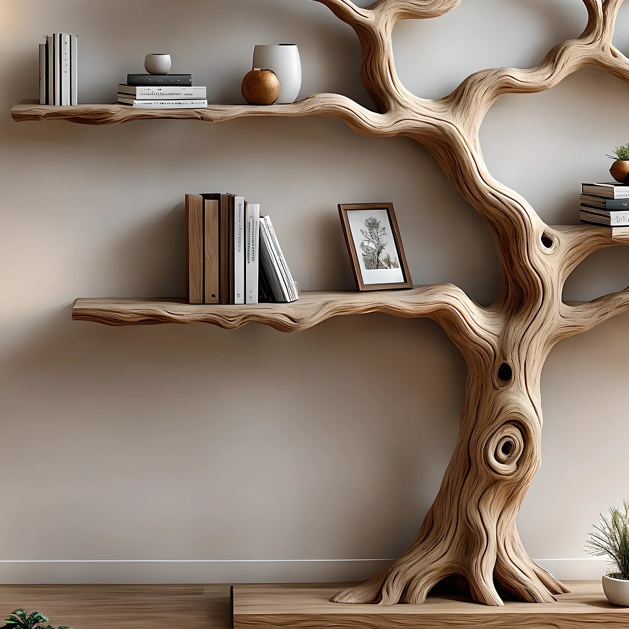 bookshelf wall decoration living room decoration children's room decoration tree-shaped shelf - Image 3