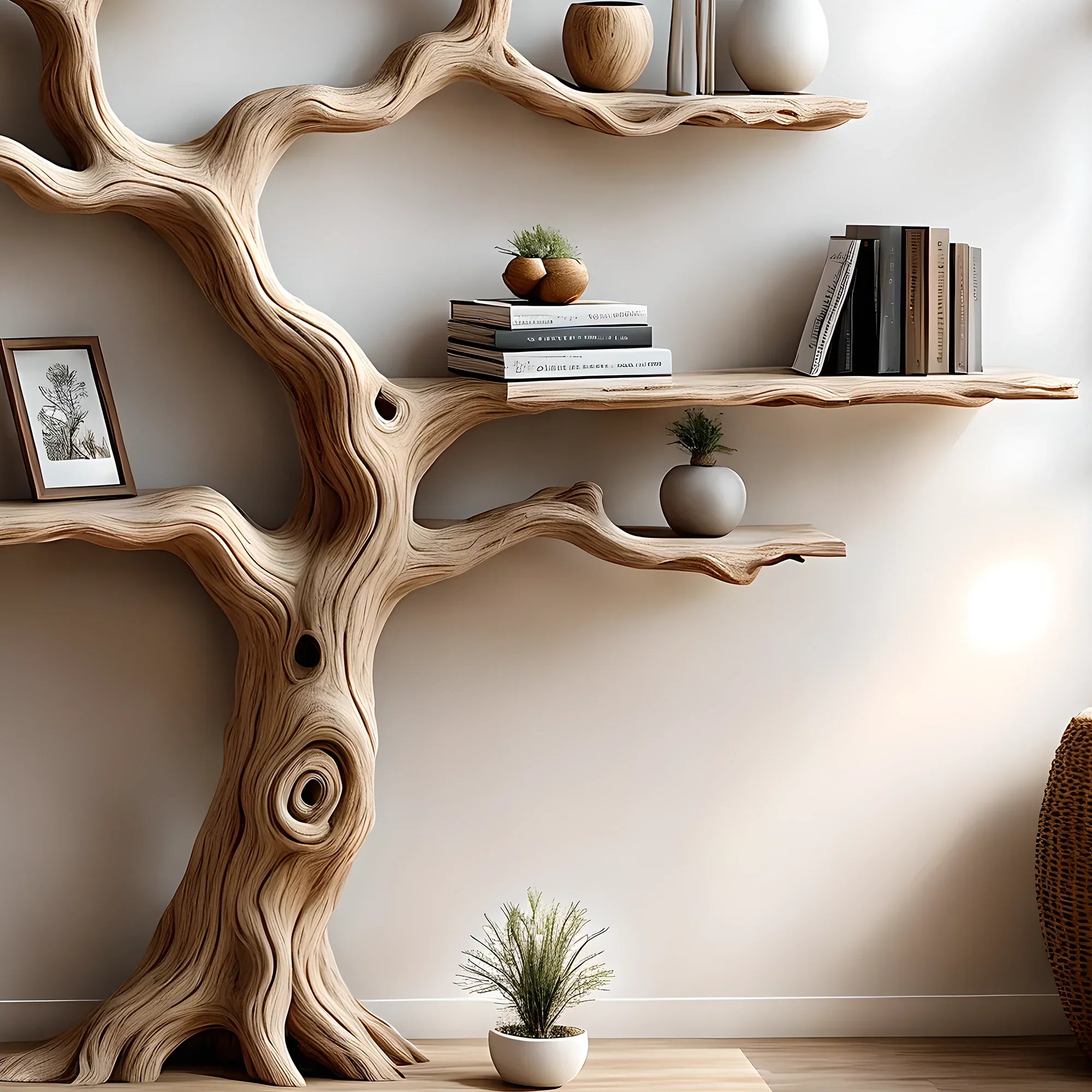 bookshelf wall decoration living room decoration children's room decoration tree-shaped shelf - Image 4