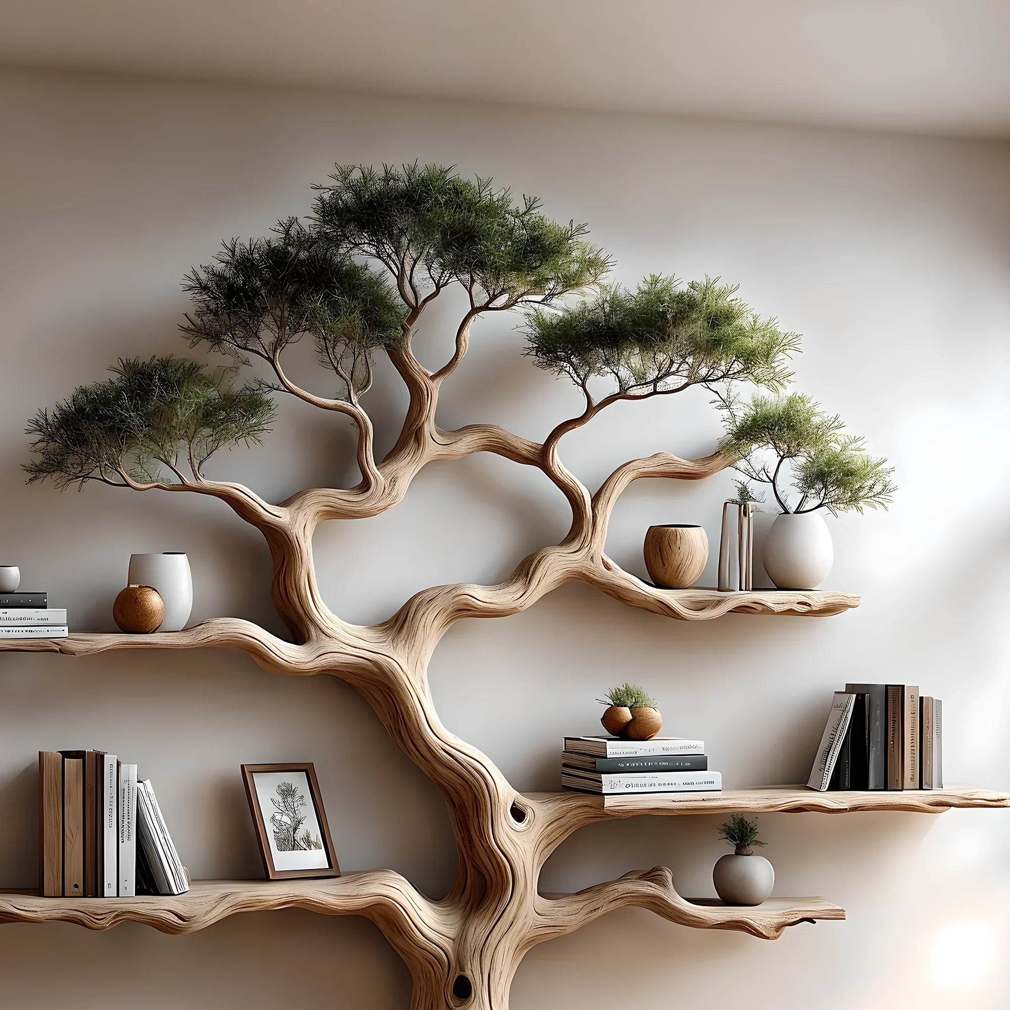 bookshelf wall decoration living room decoration children's room decoration tree-shaped shelf - Image 2
