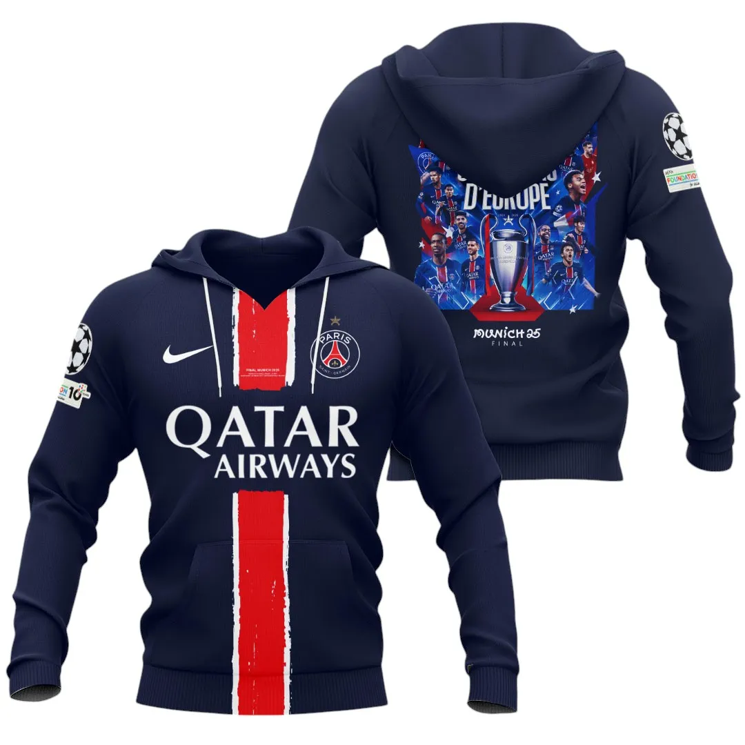 Football Club Hoodie, Durable & Casual Streetwear For Sport Lovers PSG970