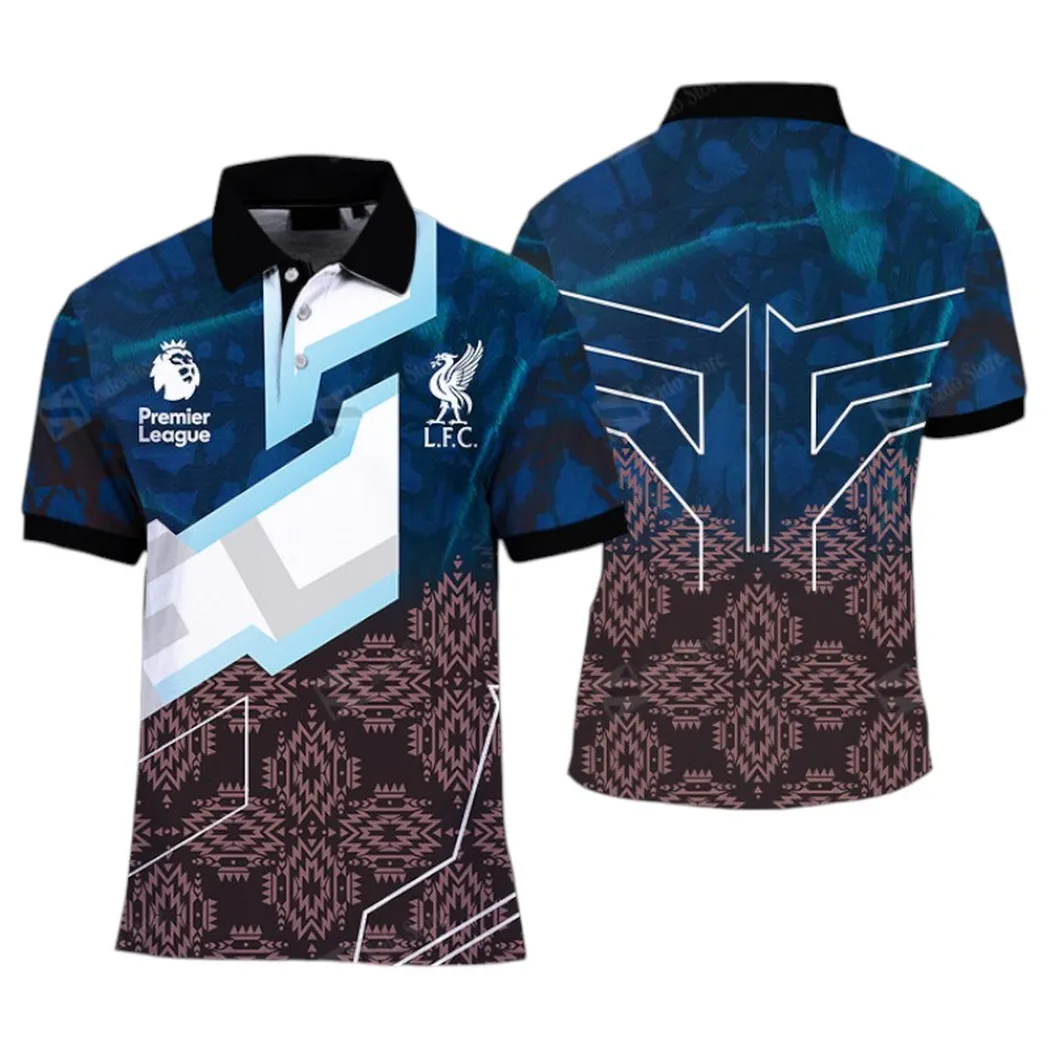 Football Club Polo Shirt, Full Print Design Button Shirt For Fan Sport EPL400