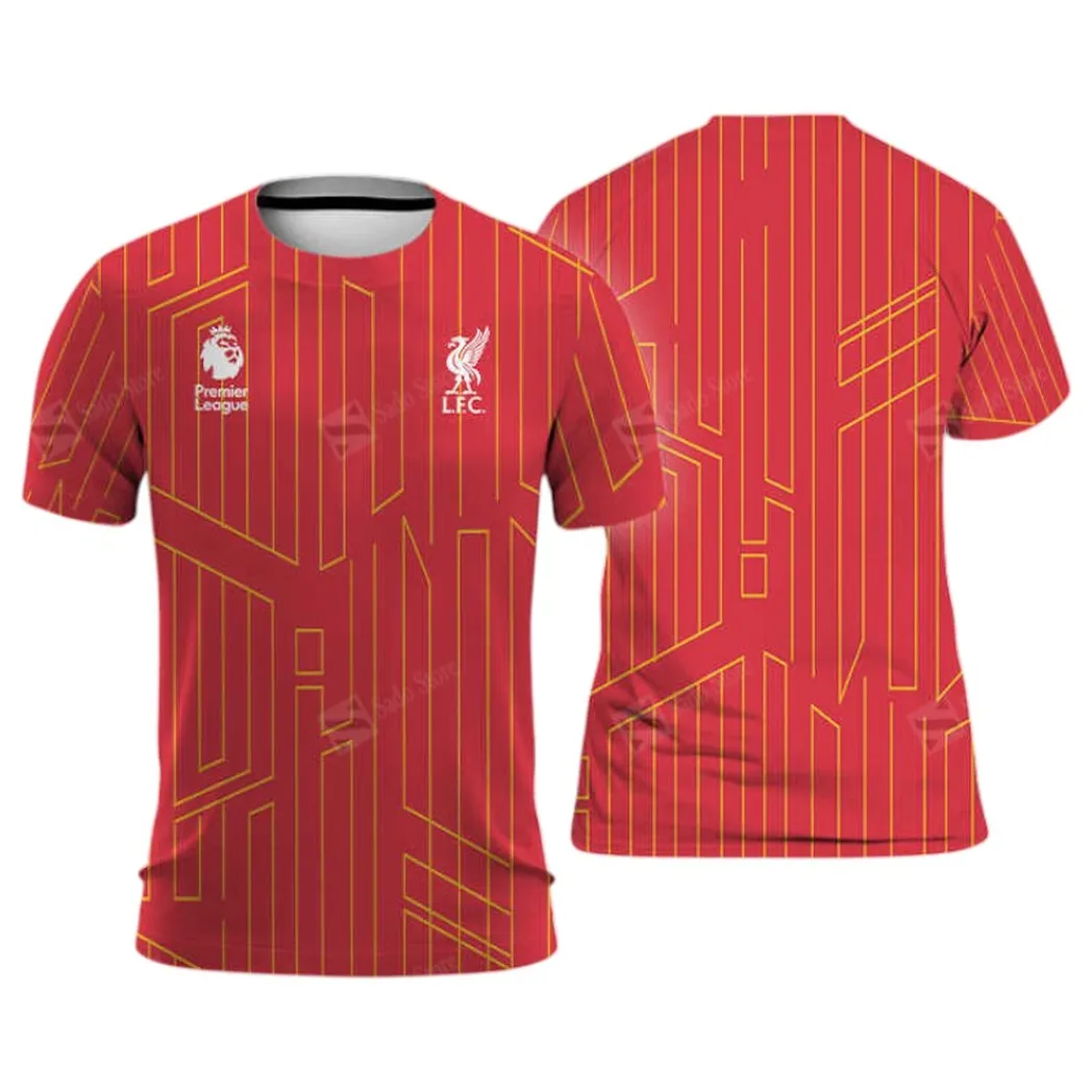 Football Club T-Shirt, Bold All Over Print Fan Tee For Game Day EPL400