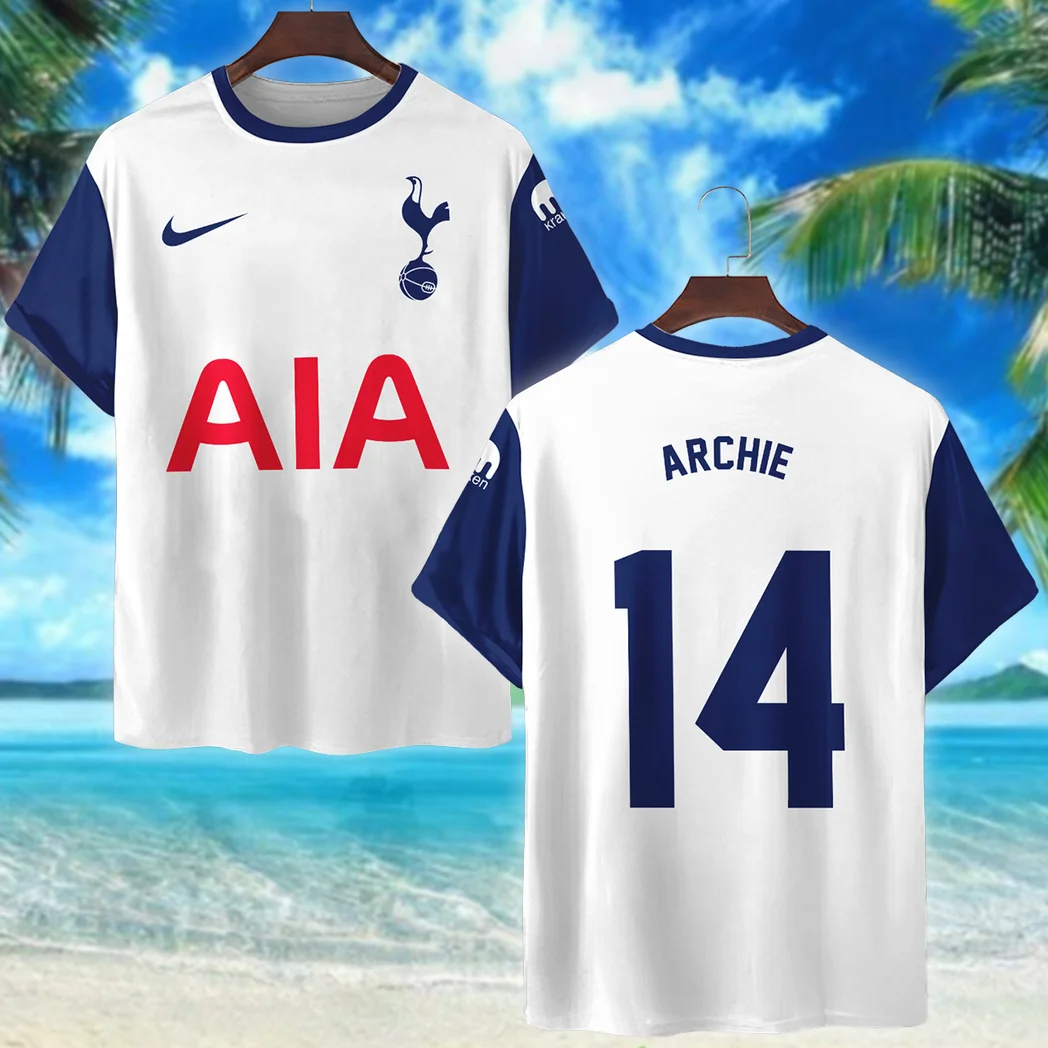 Football Club T-Shirt, Bold All Over Print Fan Tee For Game Day HVN101