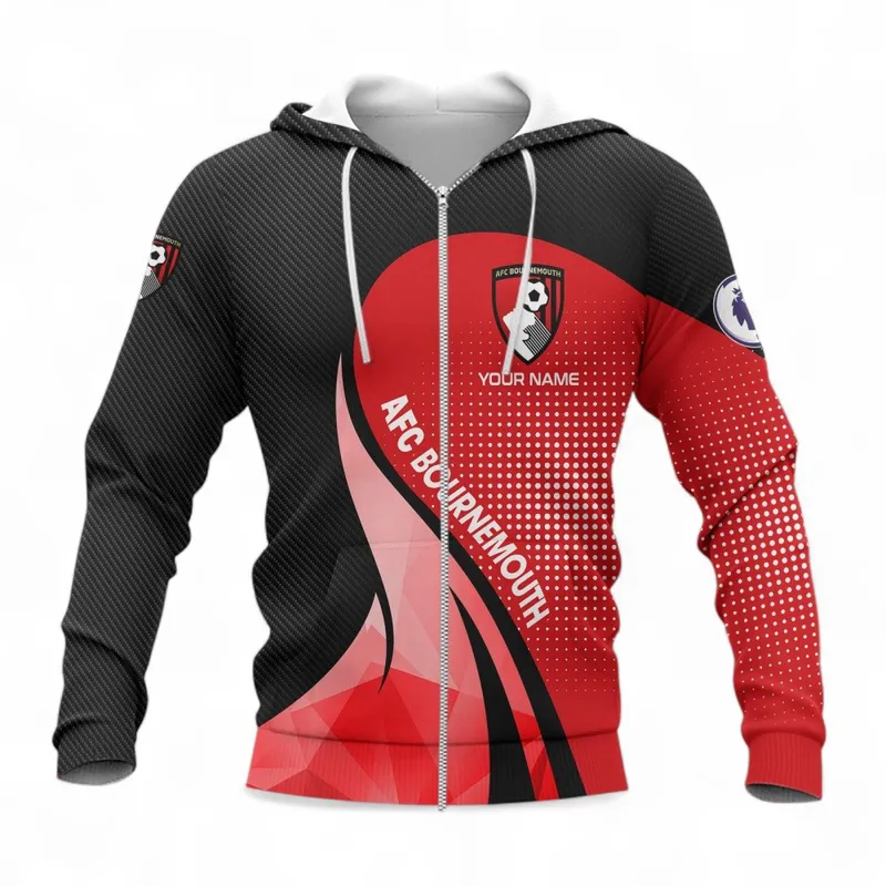 Football Club Zipper Hoodie, All Over Print Hoodie For Sport Lovers EPL126