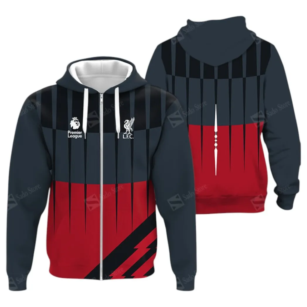 Football Club Zipper Hoodie, All Over Print Hoodie For Sport Lovers EPL400