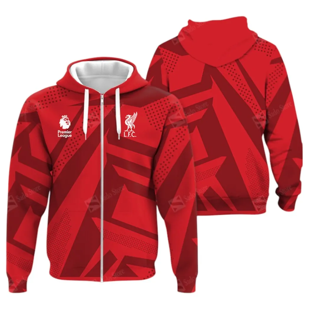Football Club Zipper Hoodie, All Over Print Hoodie For Sport Lovers EPL400