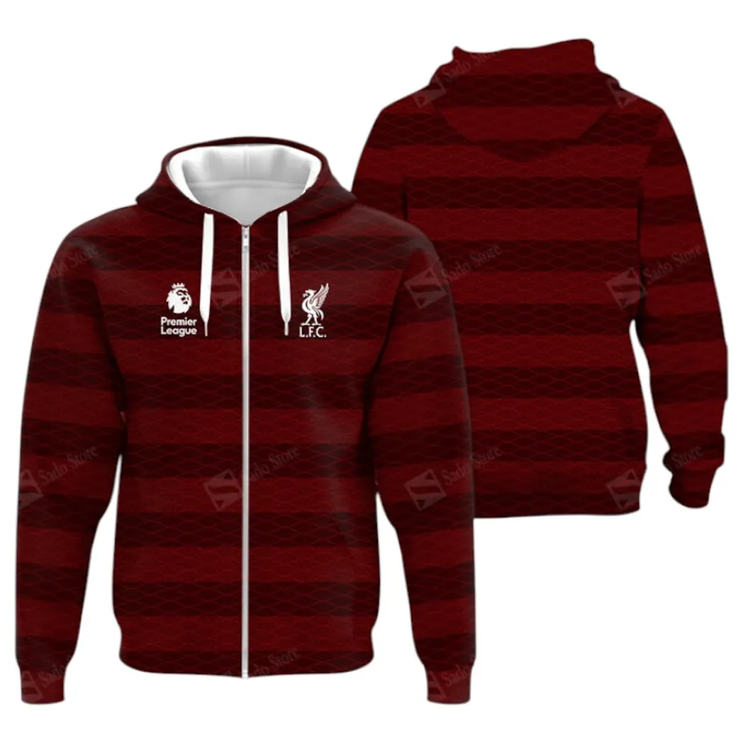 Football Club Zipper Hoodie, All Over Print Hoodie For Sport Lovers EPL400