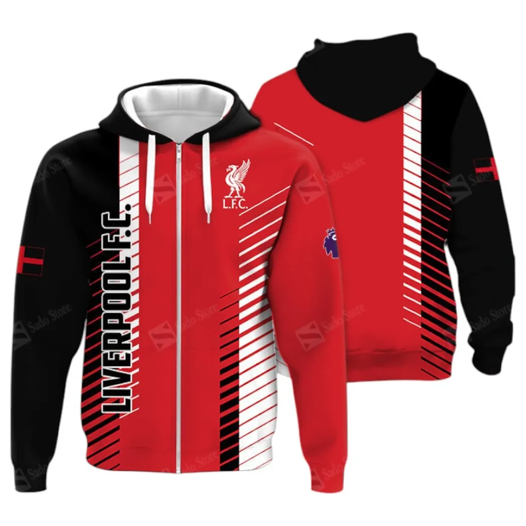 Football Club Zipper Hoodie, All Over Print Hoodie For Sport Lovers EPL400