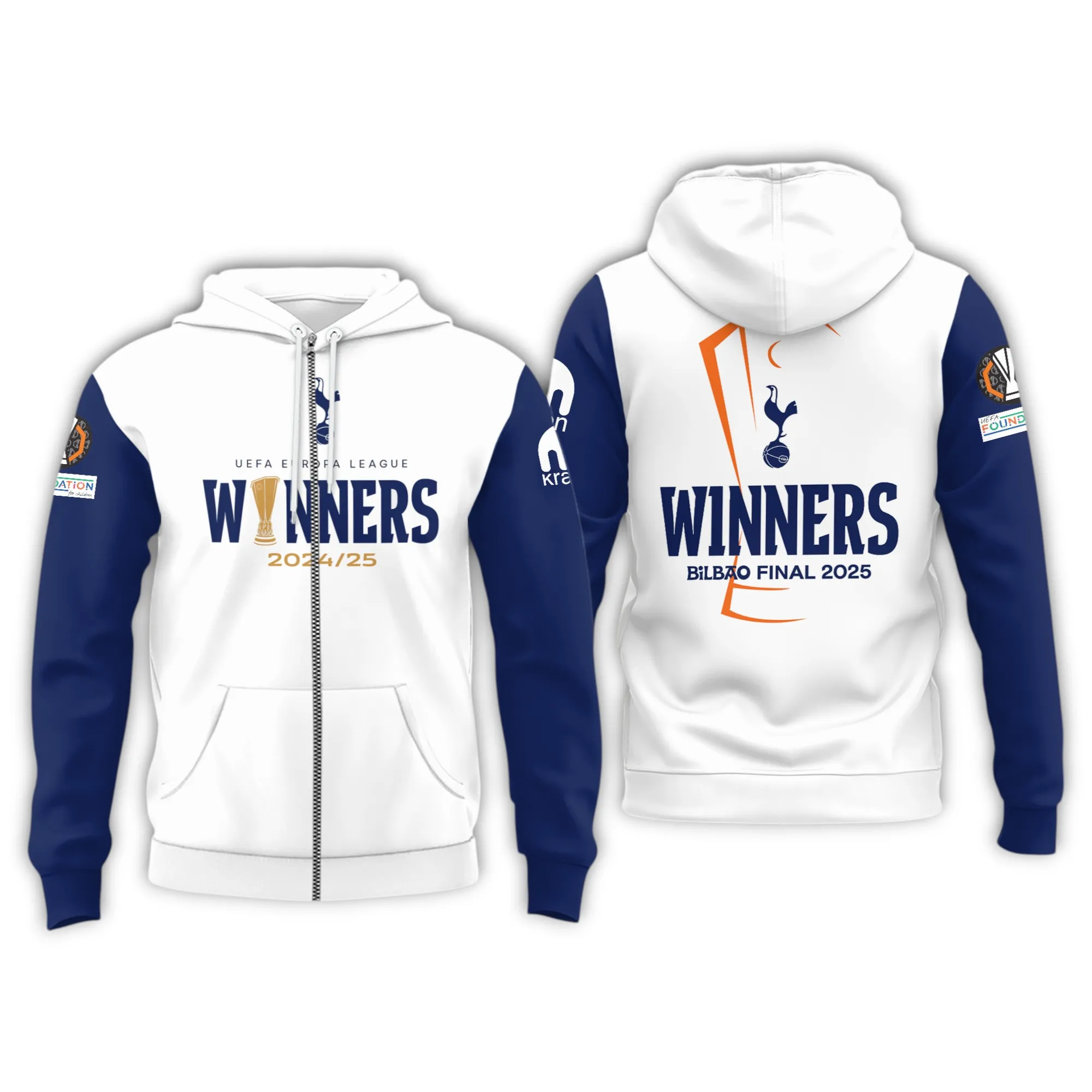 Football Club Zipper Hoodie, All Over Print Hoodie For Sport Lovers EPL810