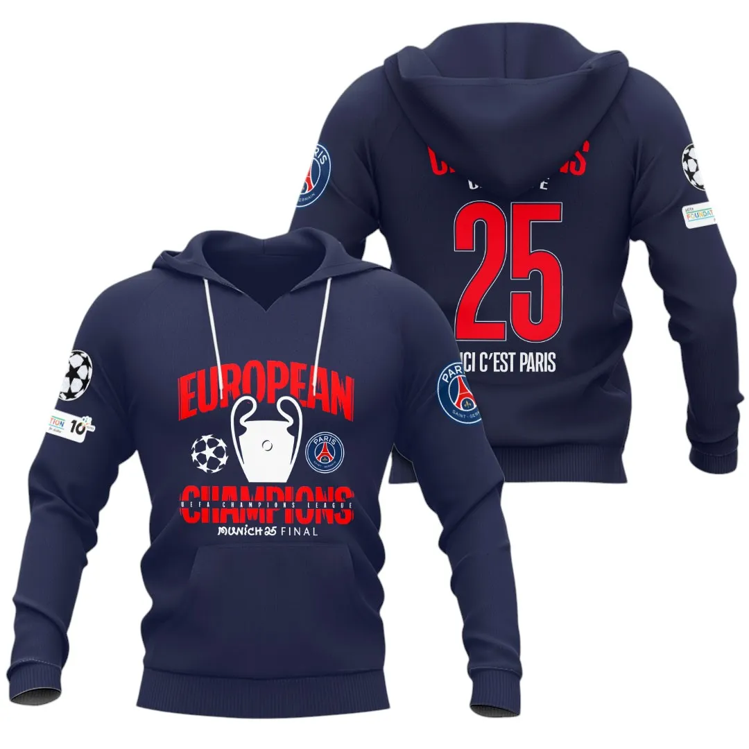 Football Crew Hoodie, Rugged Casual Fit Hoodie For Sport Lovers PSG970