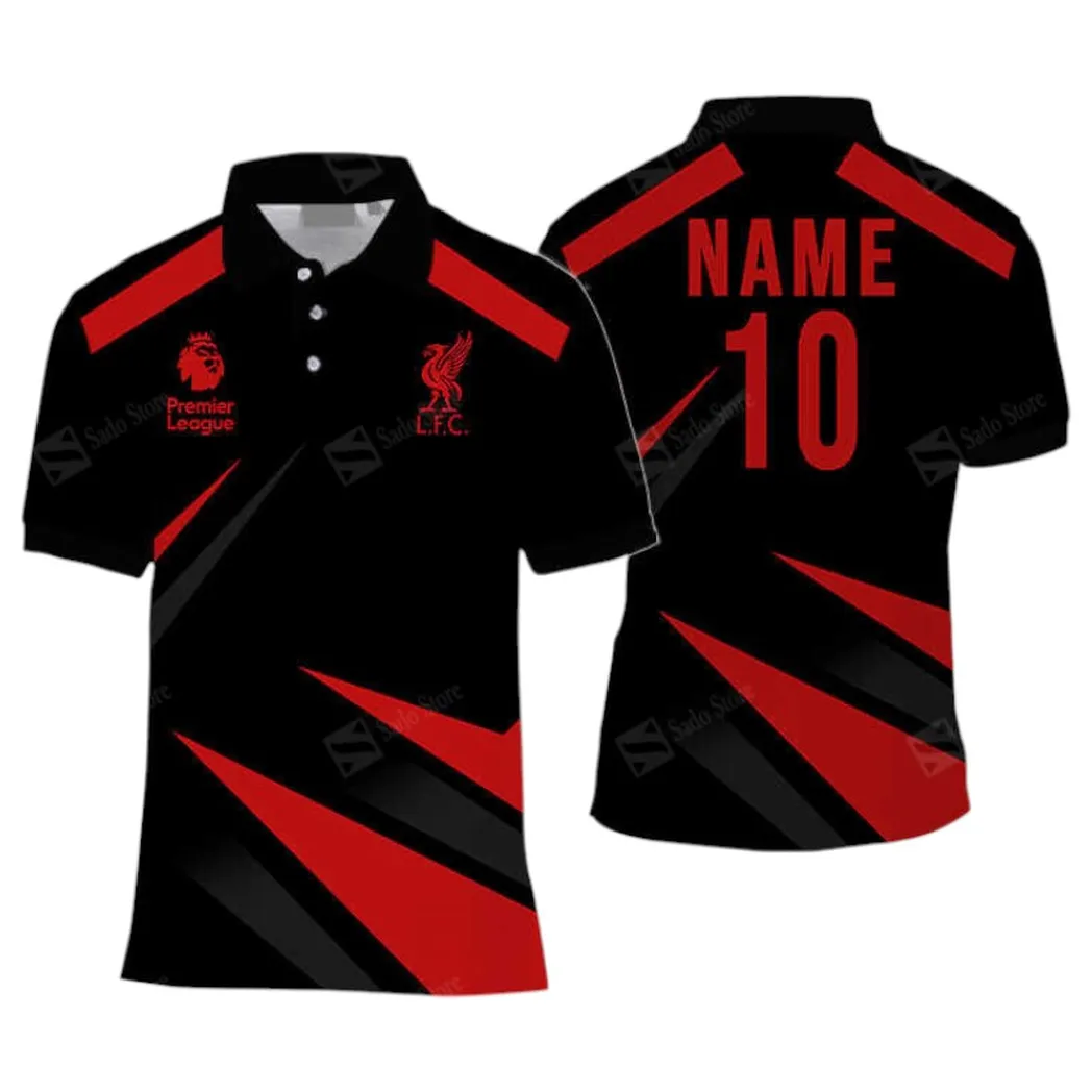 Football Crew Polo Shirt, Full Print Design Button Shirt For Fan Sport EPL400