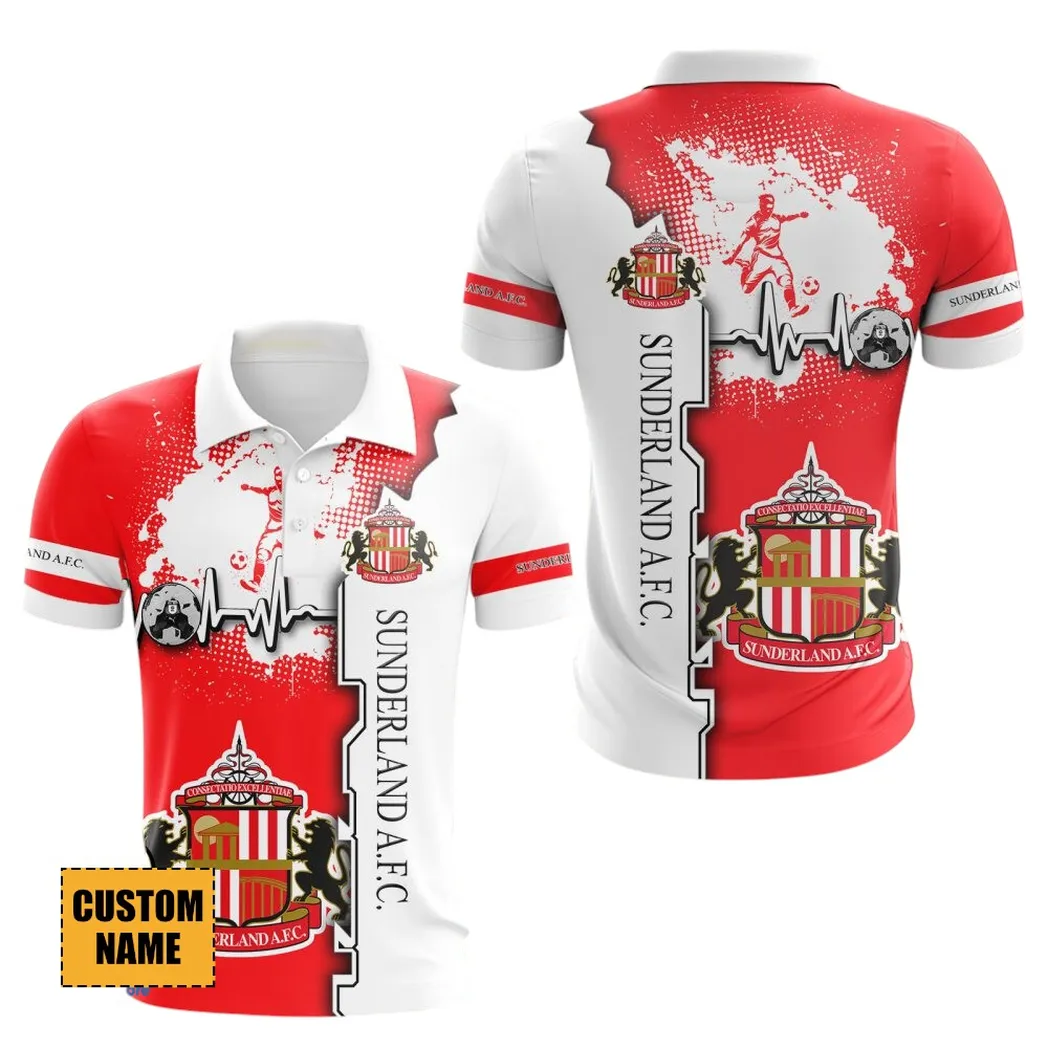 Football Crew Polo Shirt, Full Print Design Button Shirt For Fan Sport EPL890