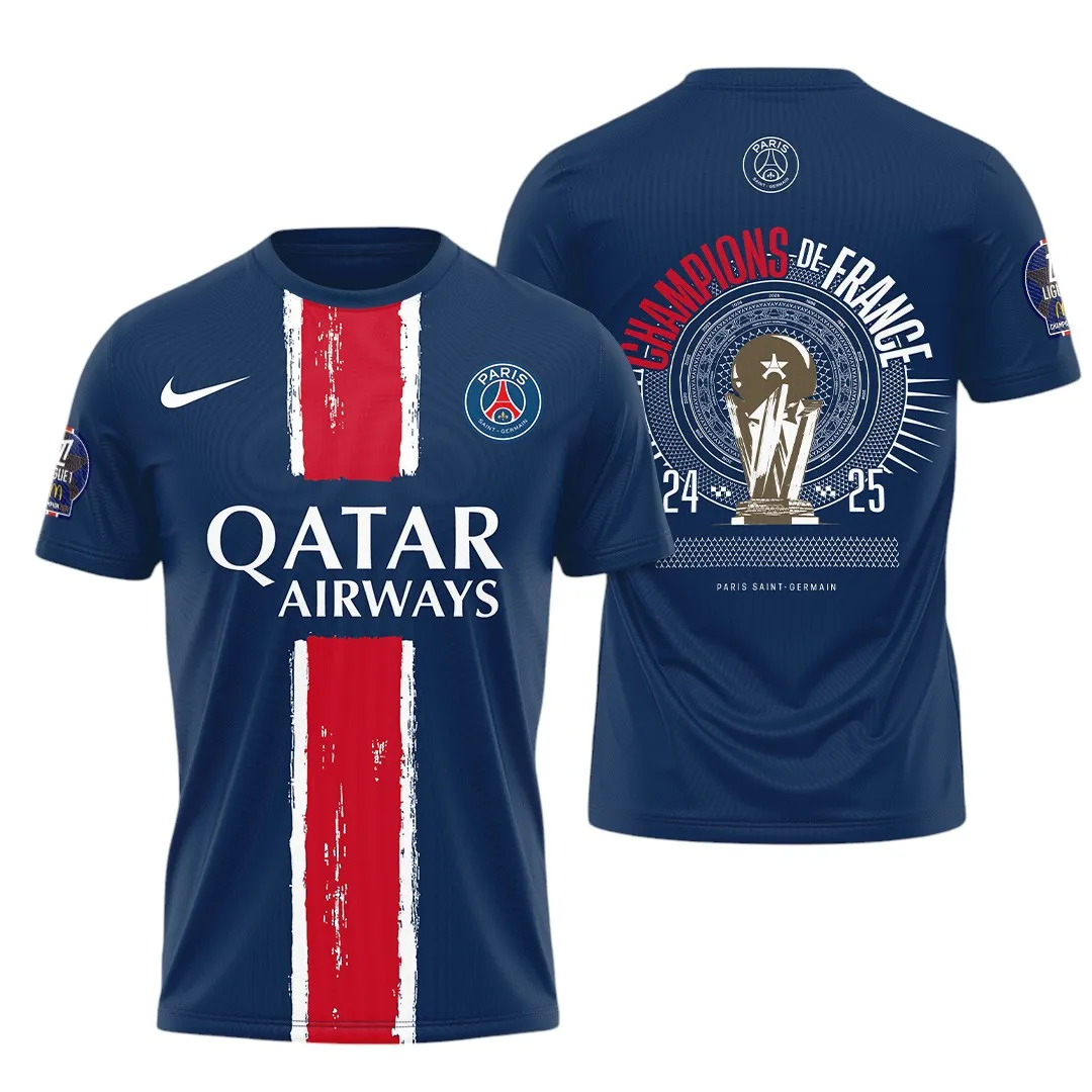 Football Crew T-Shirt, All Over Print Tee For Loyal Sport Fans PSG970