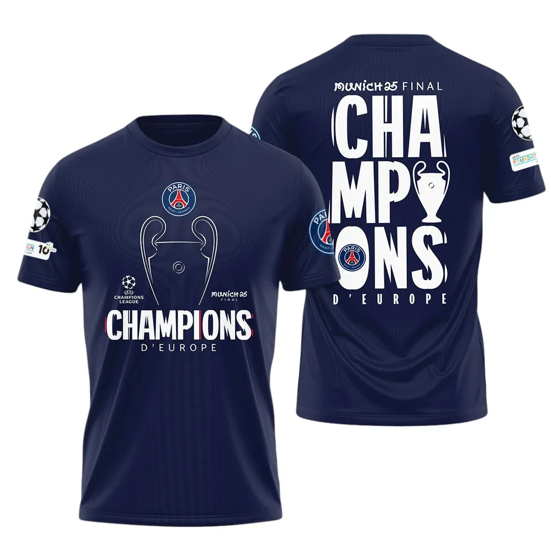Football Crew T-Shirt, Stylish All Over Print Tee For Everyday Wear PSG970