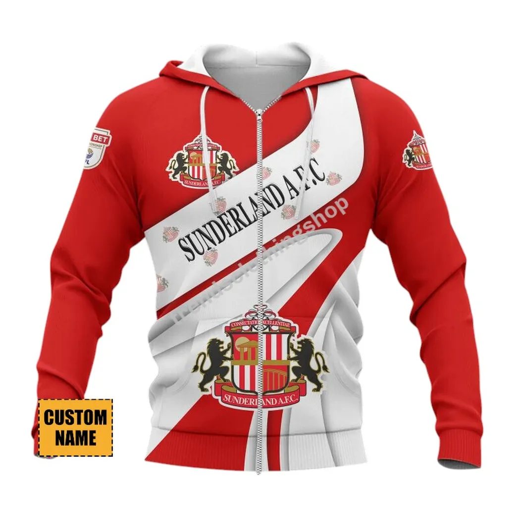 Football Crew Zipper Hoodie, All Over Print Hoodie For Sport Lovers EPL890