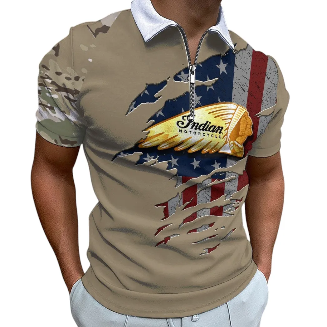 Football Crew Zipper Polo Shirt, Stylish Polo For Loyal Sport Fans MOTOR3