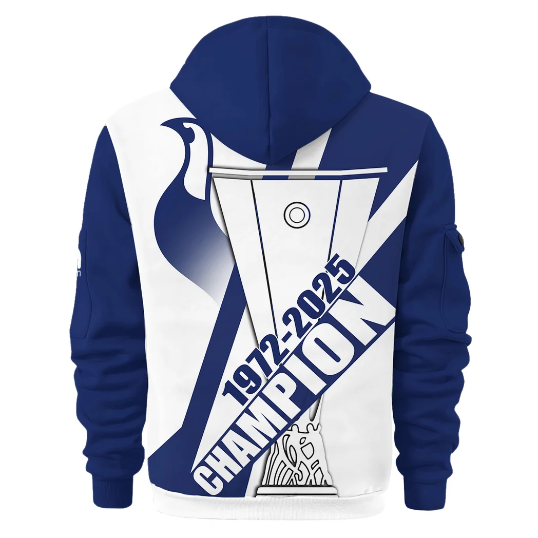 Football Hoodie Half Zipper, Design Logo Hoodie For Sport Fans HVN101 -  - Image 3