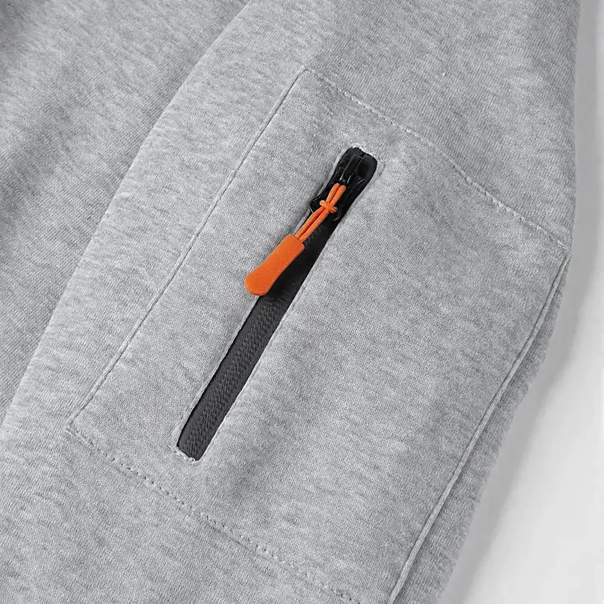 Football Hoodie Half Zipper, Design Logo Hoodie For Sport Fans PSG970 - Gray - Image 2