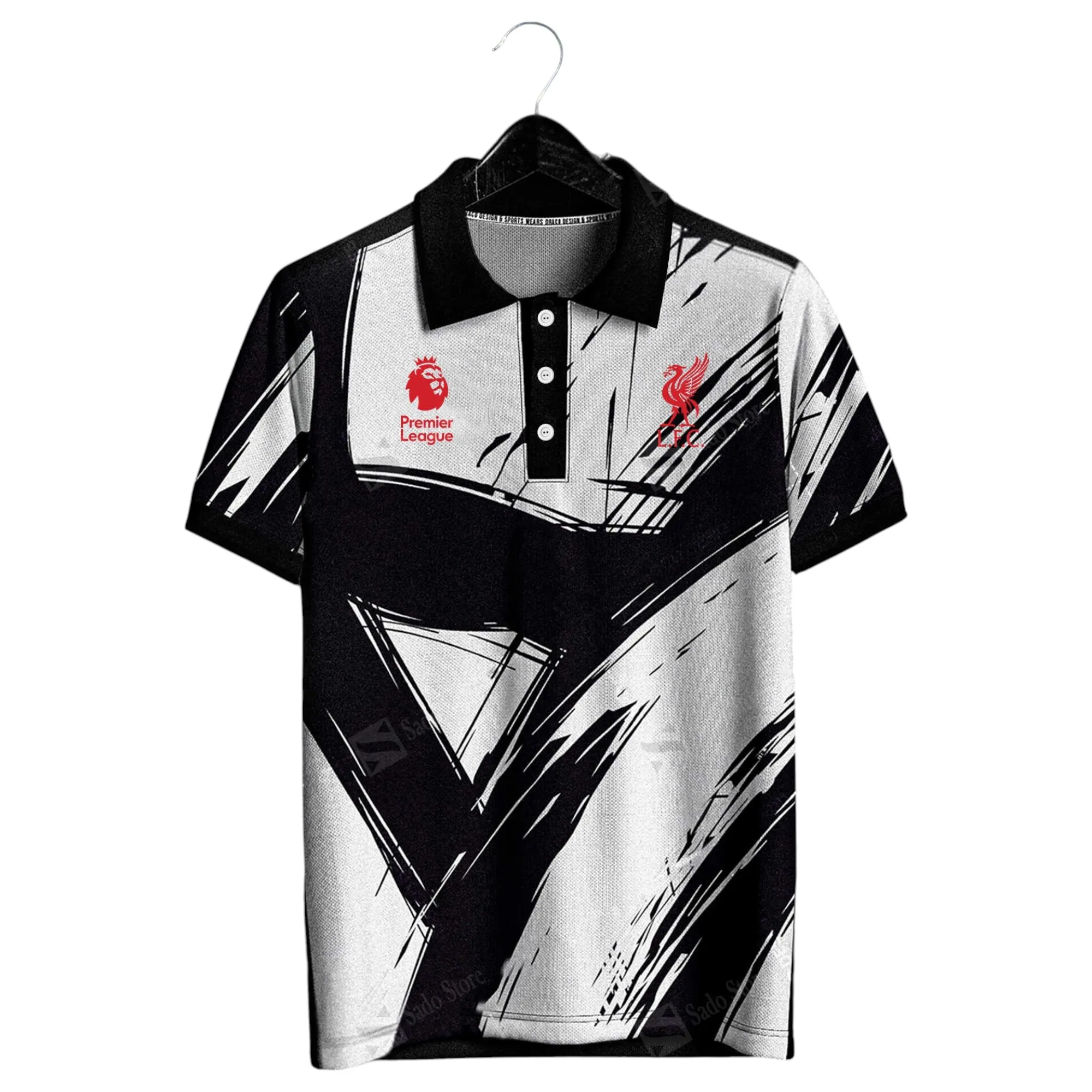 Football Polo Shirt, Full Print Design Button Shirt For Fan Sport EPL400