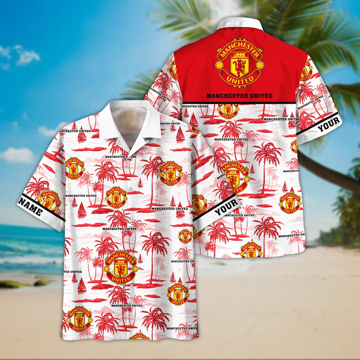 Football Squad Hawaiian Shirt, Full Print Design Button Shirt For Fan Sport EPL350