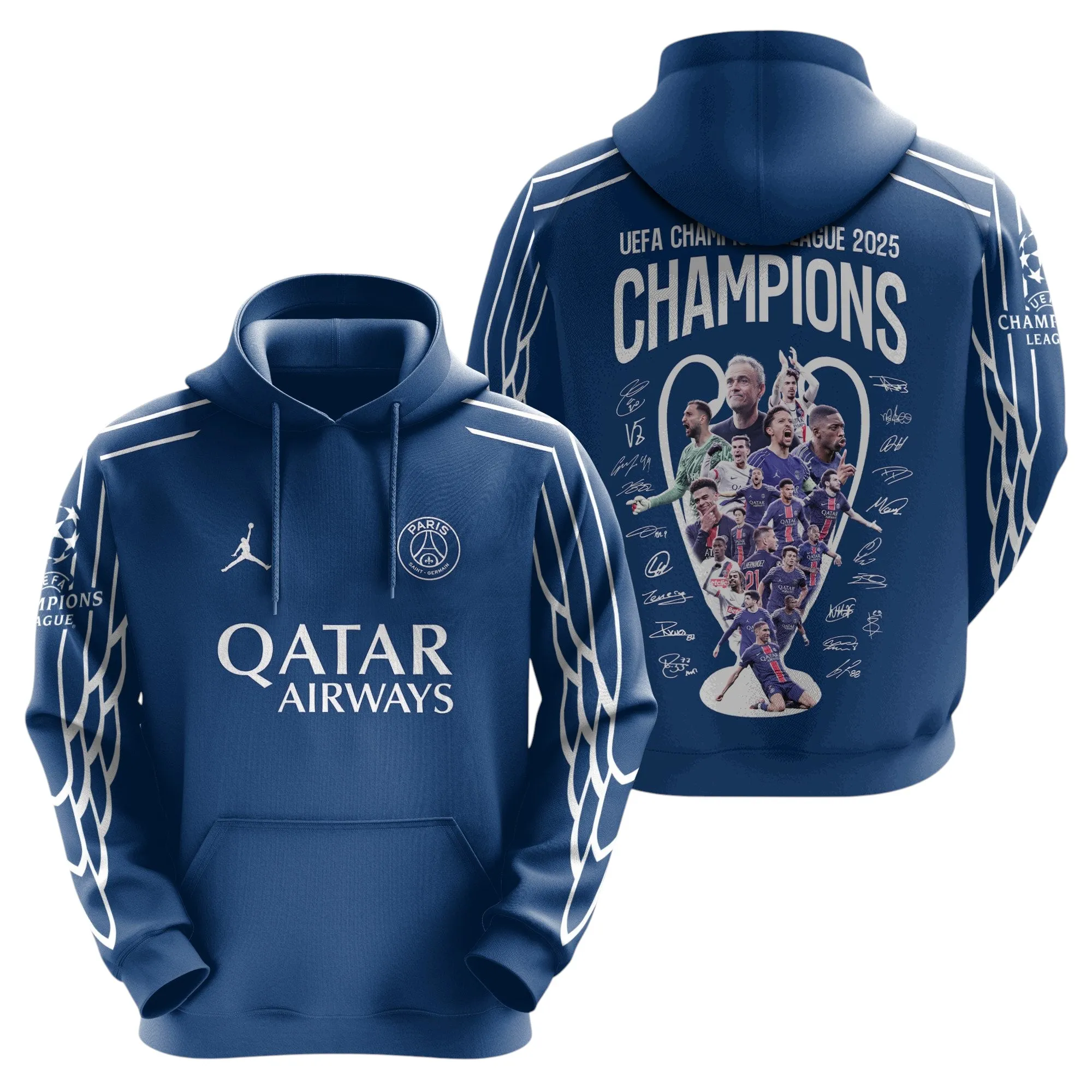 Football Squad Hoodie, Streetwear Casual Look Outfit For Sport Lovers PSG940