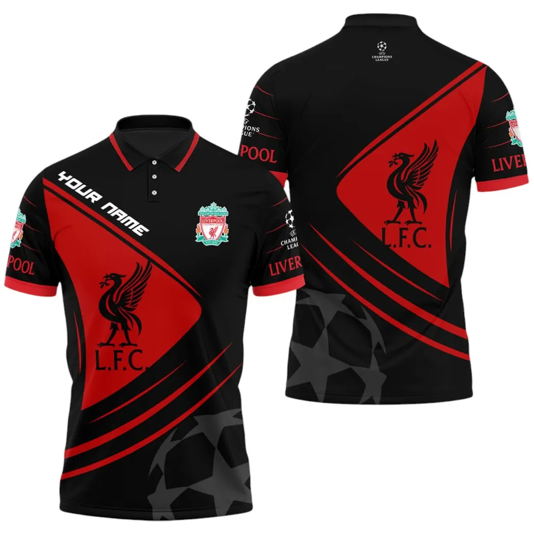 Football Squad Polo Shirt, Full Print Design Button Shirt For Fan Sport EPL380