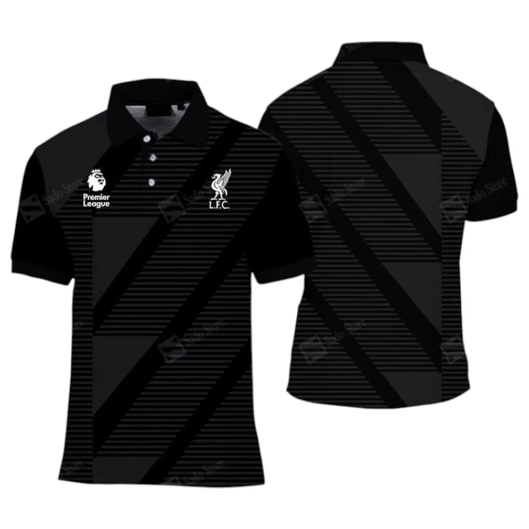 Football Squad Polo Shirt, Full Print Design Button Shirt For Fan Sport EPL400