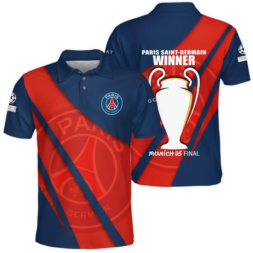 Football Squad Polo Shirt, Full Print Design Button Shirt For Fan Sport HVN104