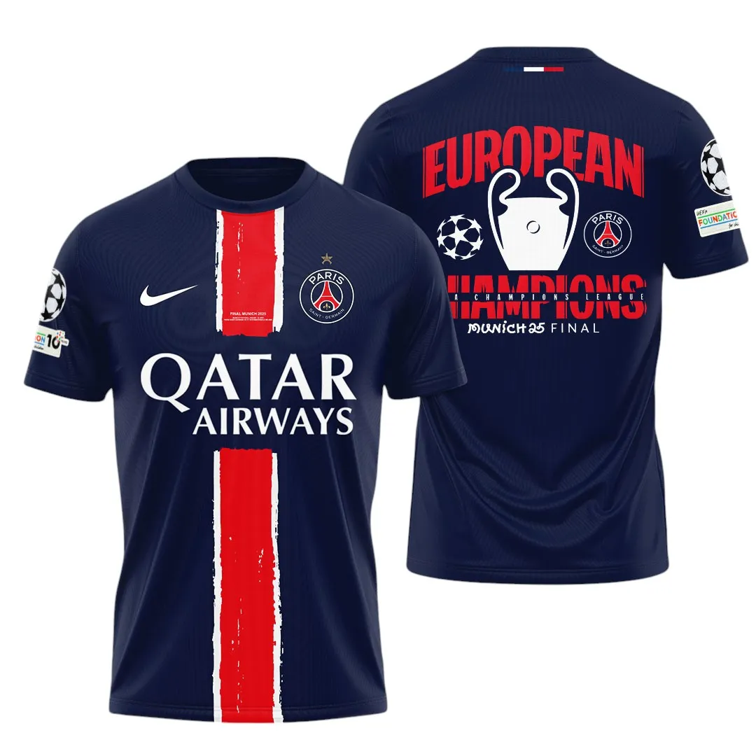 Football Squad T-Shirt, Stylish All Over Print Tee For Everyday Wear PSG970