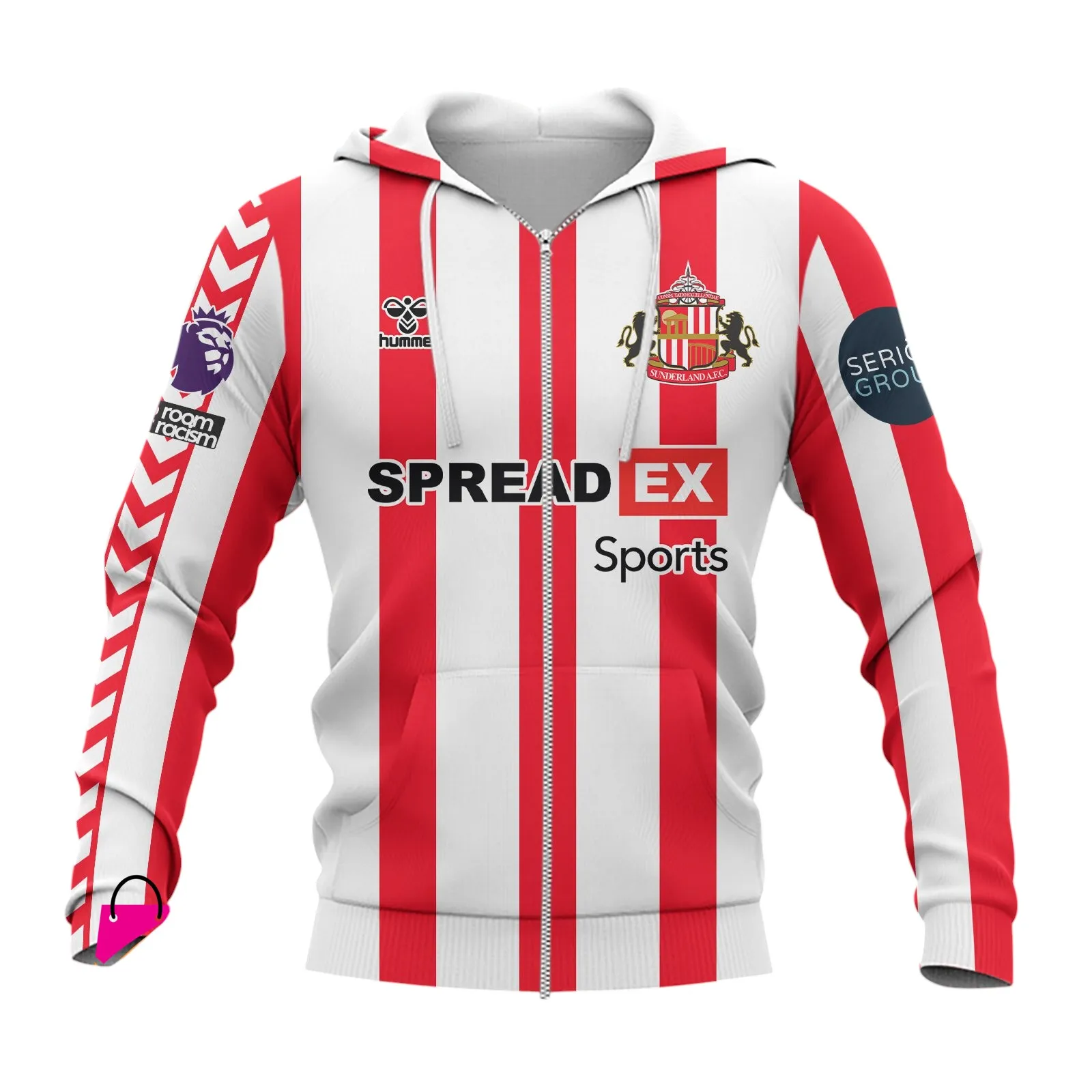 Football Squad Zipper Hoodie, All Over Print Hoodie For Sport Lovers EPL890