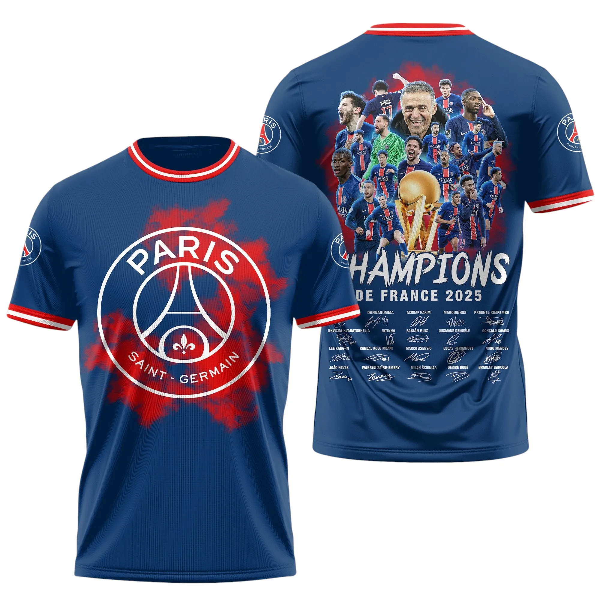 Football T-Shirt, All Over Print Tee For Loyal Sport Fans PSG940