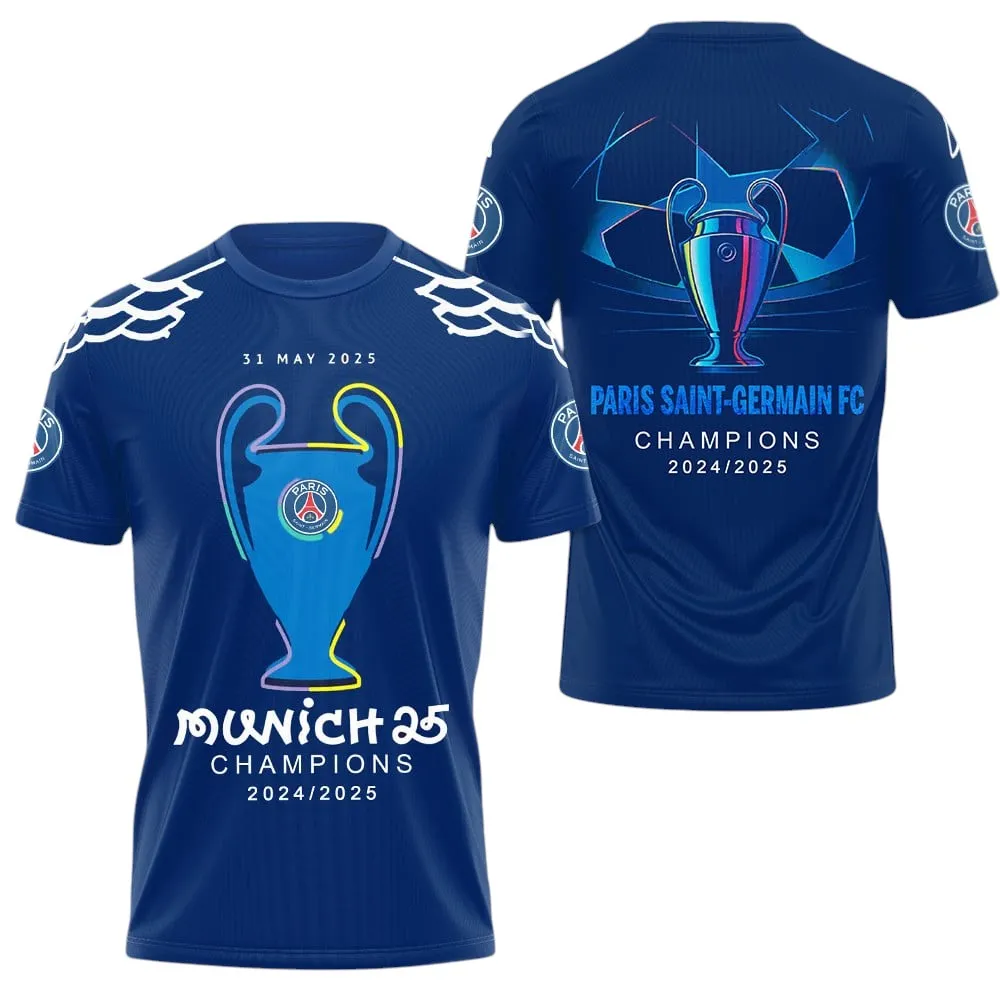 Football T-Shirt, Bold All Over Print Fan Tee For Game Day PSG940