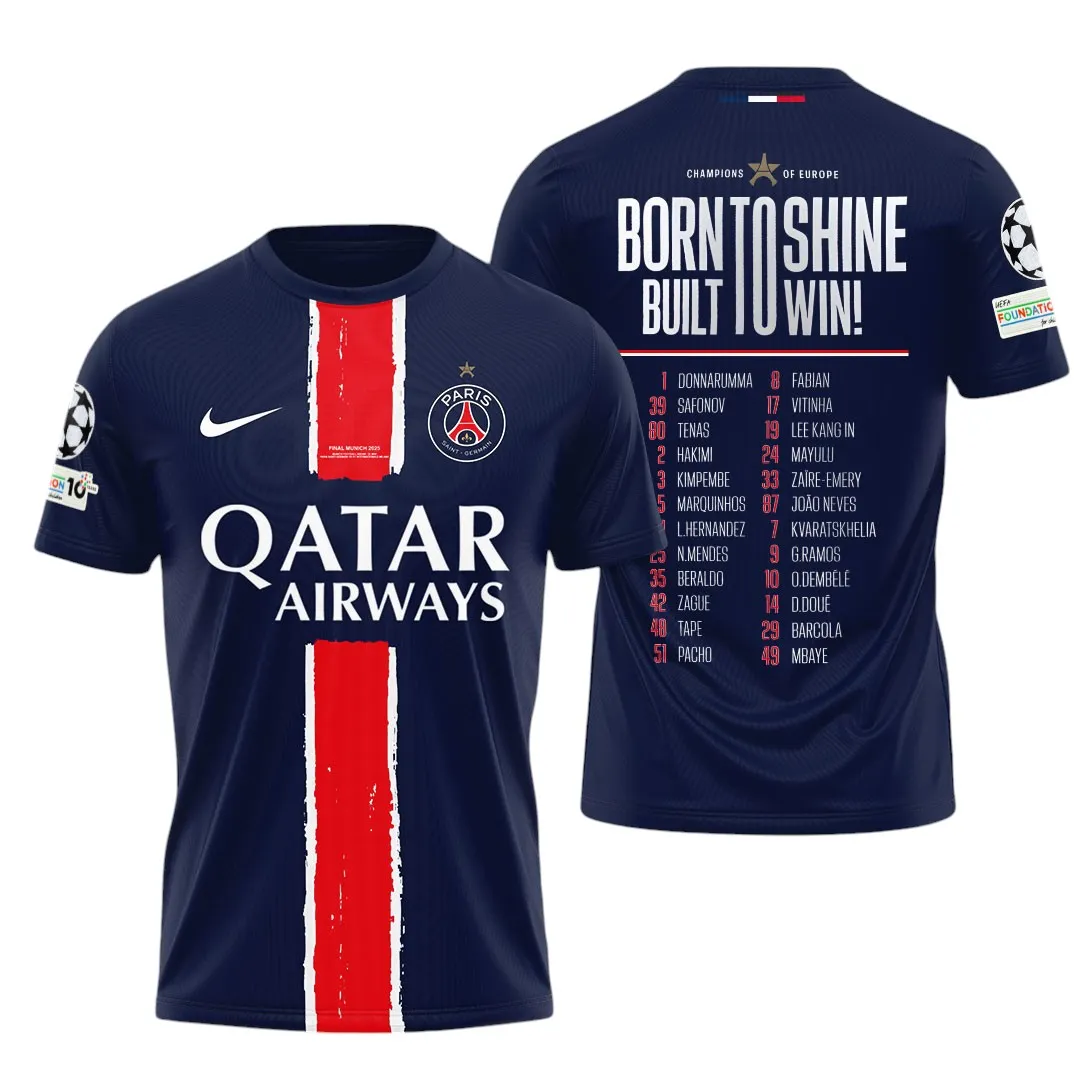Football T-Shirt, Sport Fan All Over Print Tee With Streetwear Style PSG970