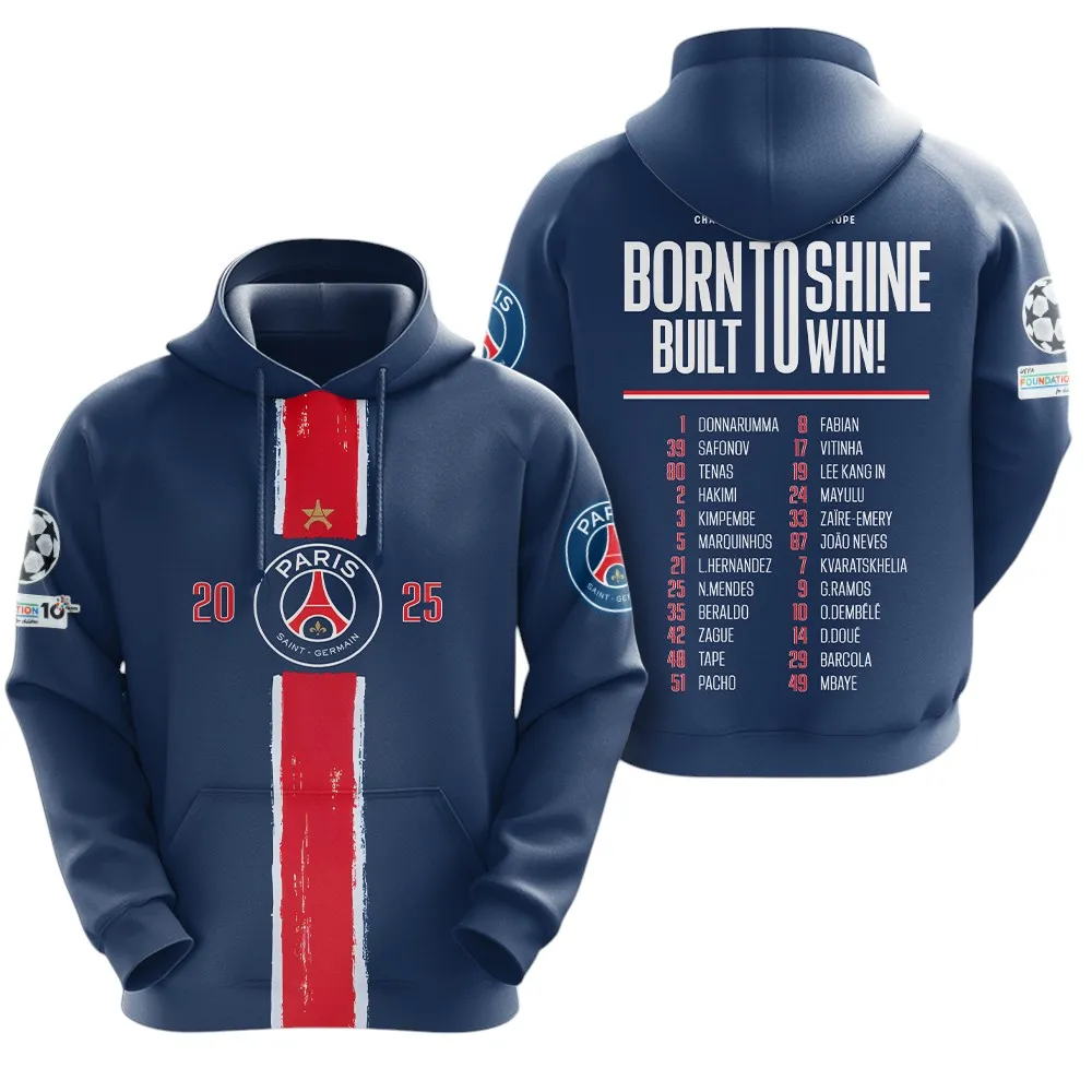 Football Team Hoodie, Adventure-Ready Streetwear For Sport Lovers PSG970