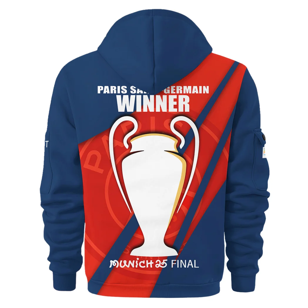 Football Team Hoodie Half Zipper, Design Logo Hoodie For Sport Fans HVN104 -  - Image 3