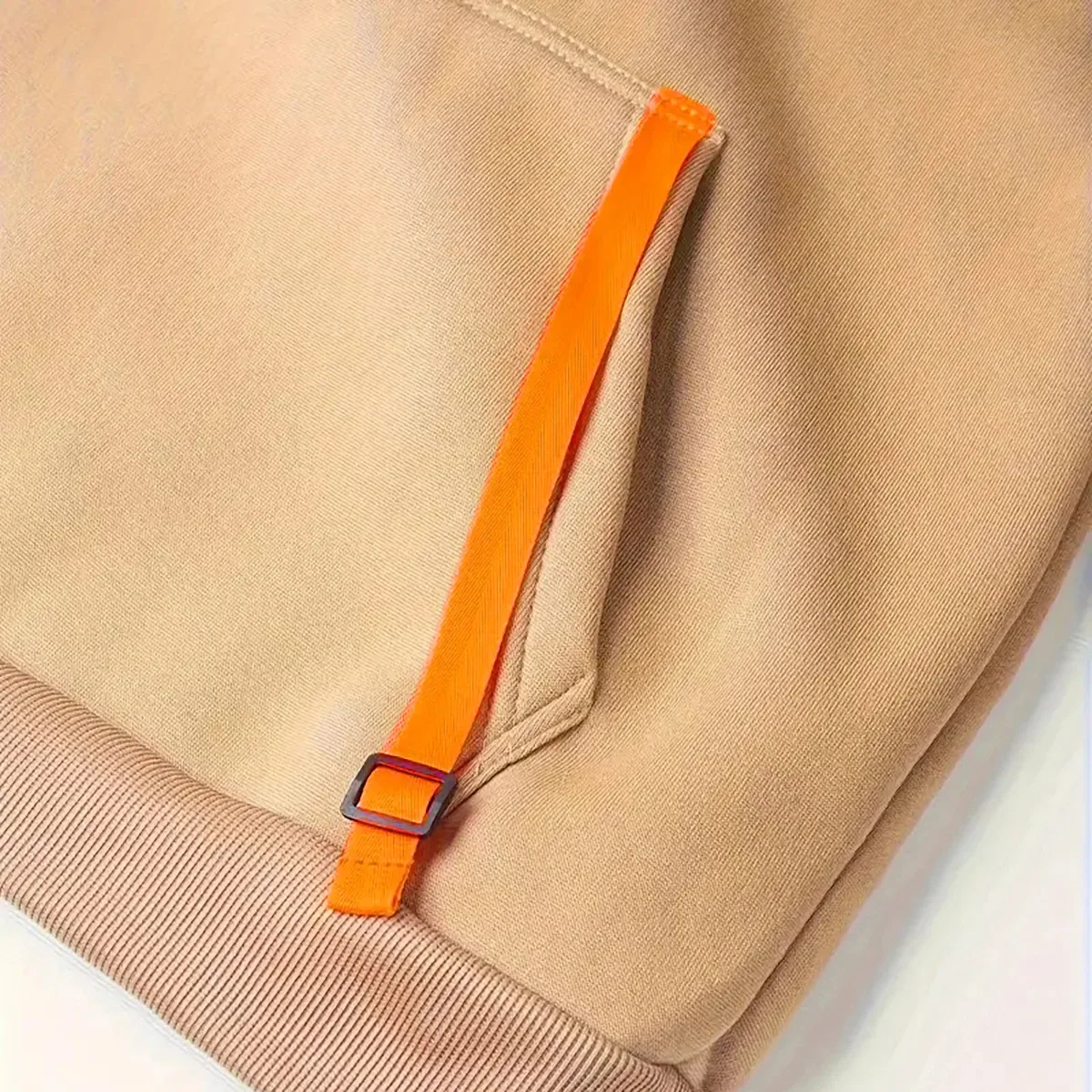 Football Team Hoodie Half Zipper, Design Logo Hoodie For Sport Fans PSG970 - Khaki - Image 2