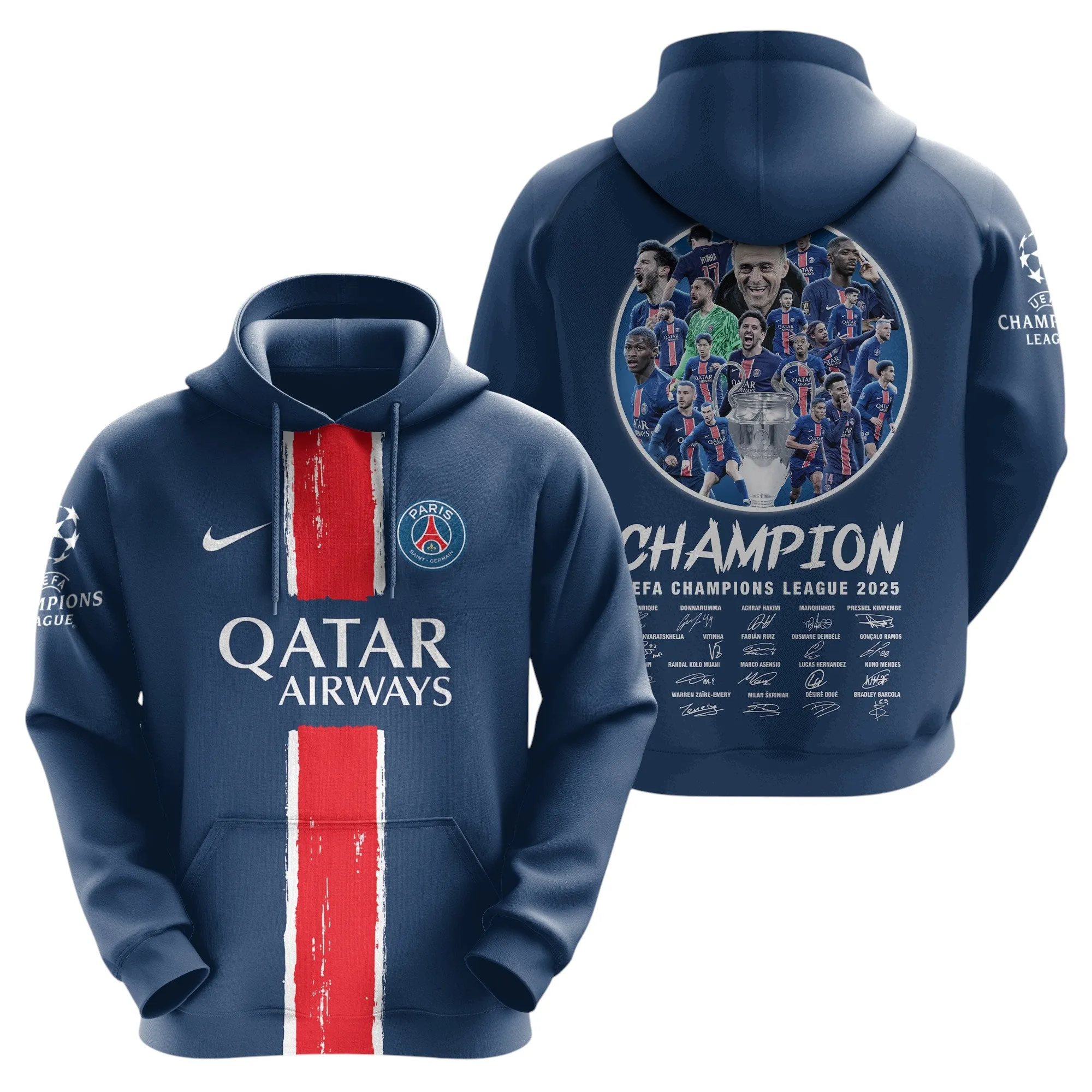 Football Team Hoodie, Sporty Urban Comfort Hoodie For Sport Lovers PSG940