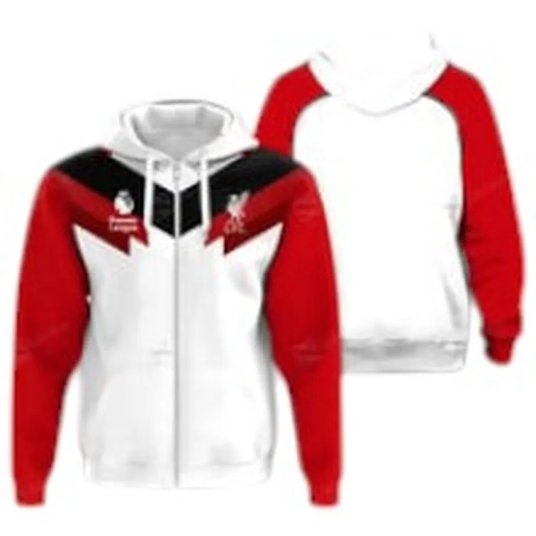 Football Team Zipper Hoodie, All Over Print Hoodie For Sport Lovers EPL400