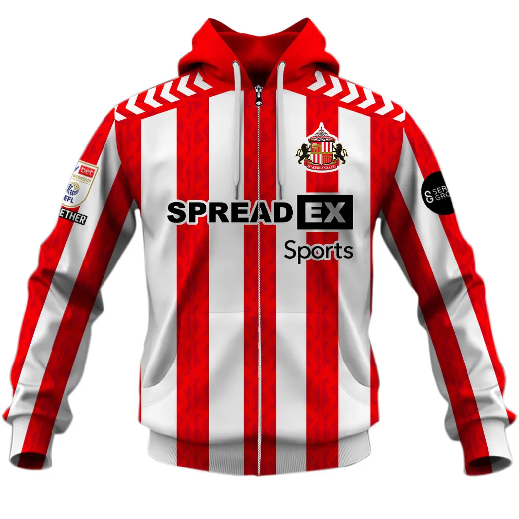 Football Team Zipper Hoodie, All Over Print Hoodie For Sport Lovers EPL920