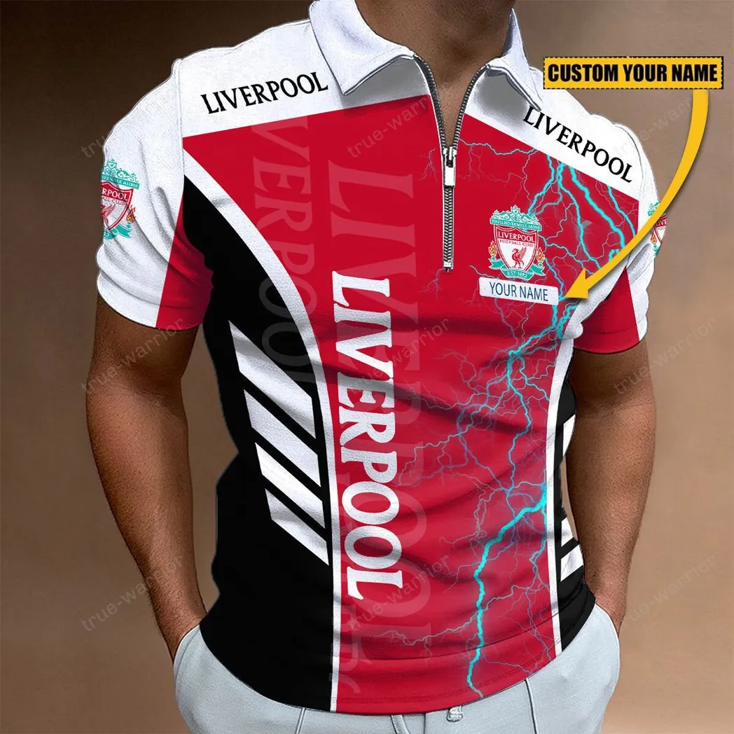 Football Team Zipper Polo Shirt, Sport Fan Polo For Game-Day Passion EPL090