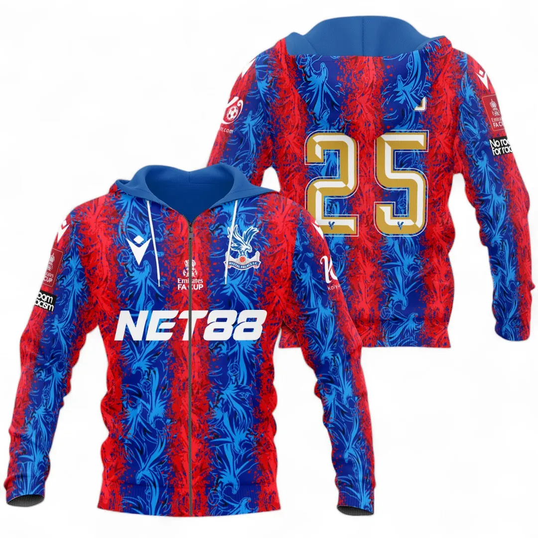 Football Zipper Hoodie, All Over Print Hoodie For Sport Lovers FA0205