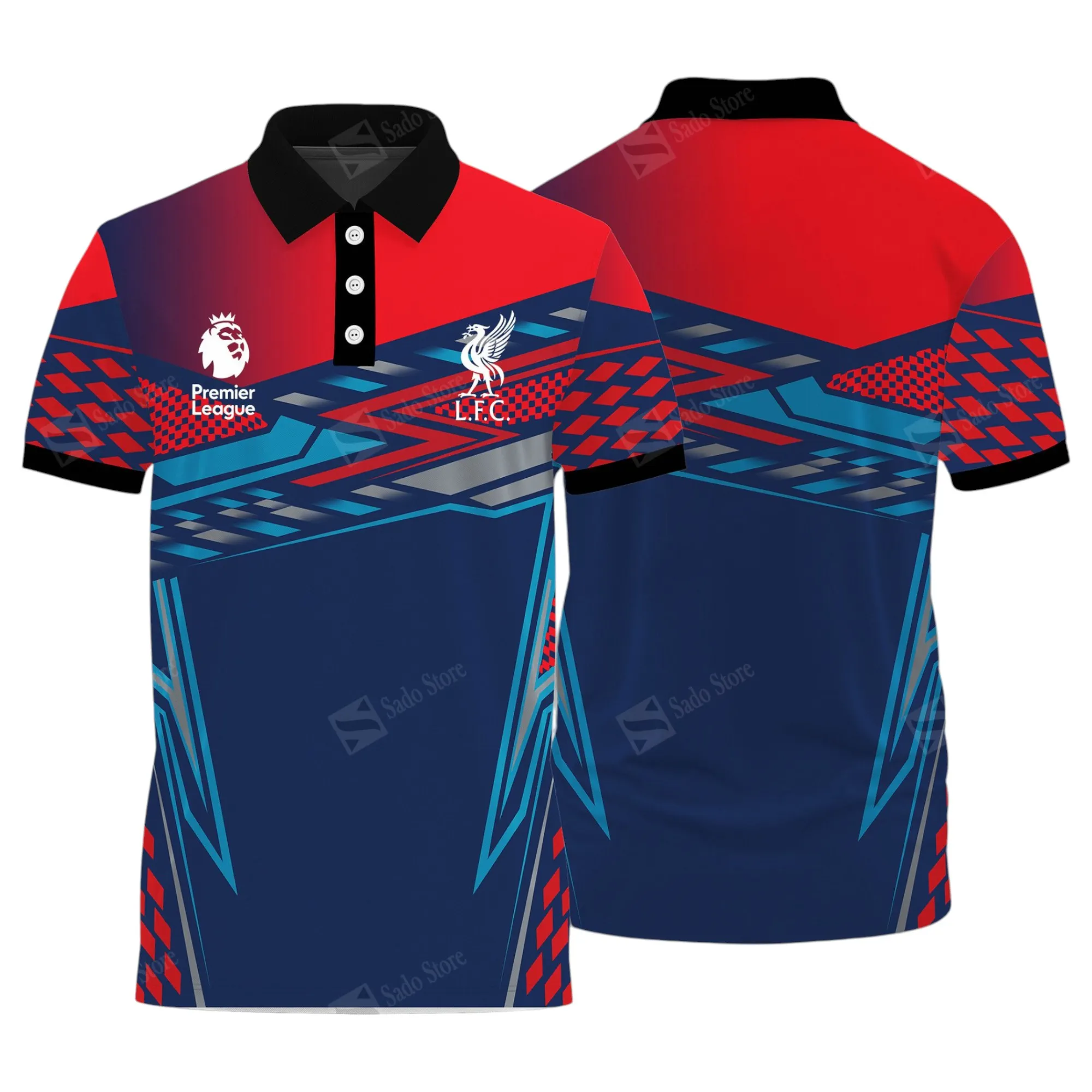 Sport Polo Shirt, Full Print Design Button Shirt For Fan Sport EPL400