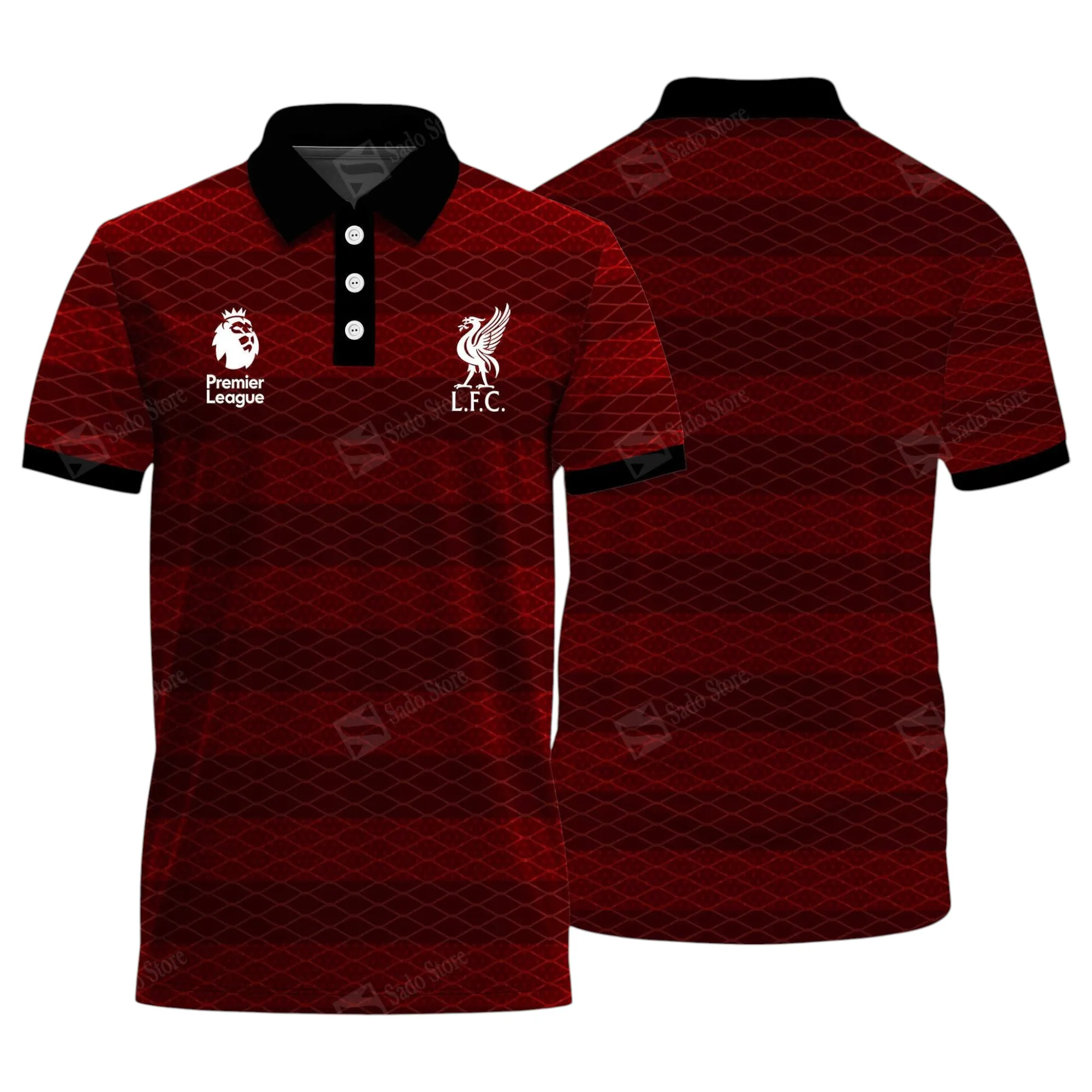 UK Soccer Club Polo Shirt, Full Print Design Button Shirt For Fan Sport EPL400