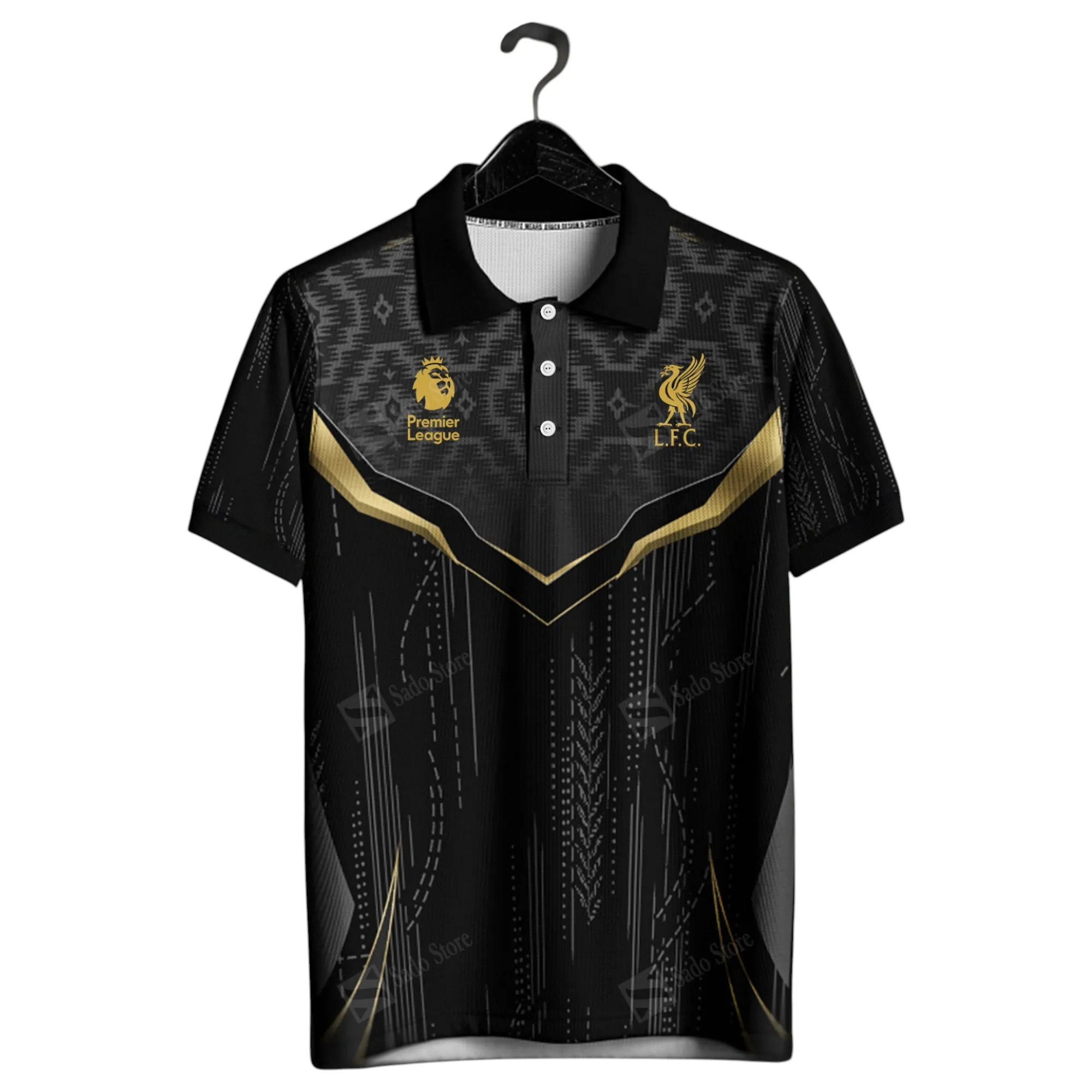 UK Soccer Club Polo Shirt, Full Print Design Button Shirt For Fan Sport EPL400