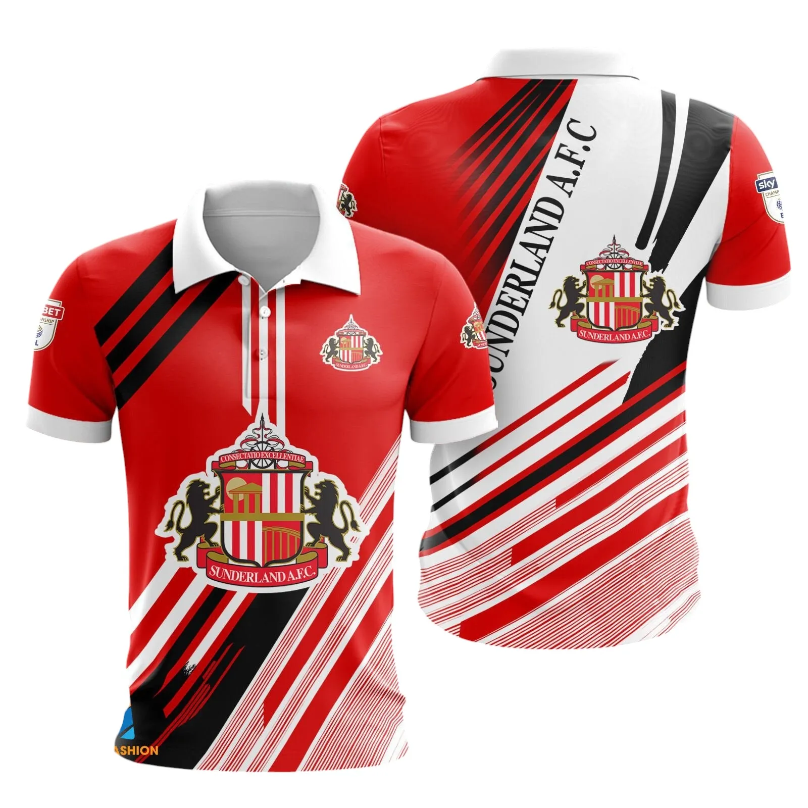 UK Soccer Club Polo Shirt, Full Print Design Button Shirt For Fan Sport EPL890